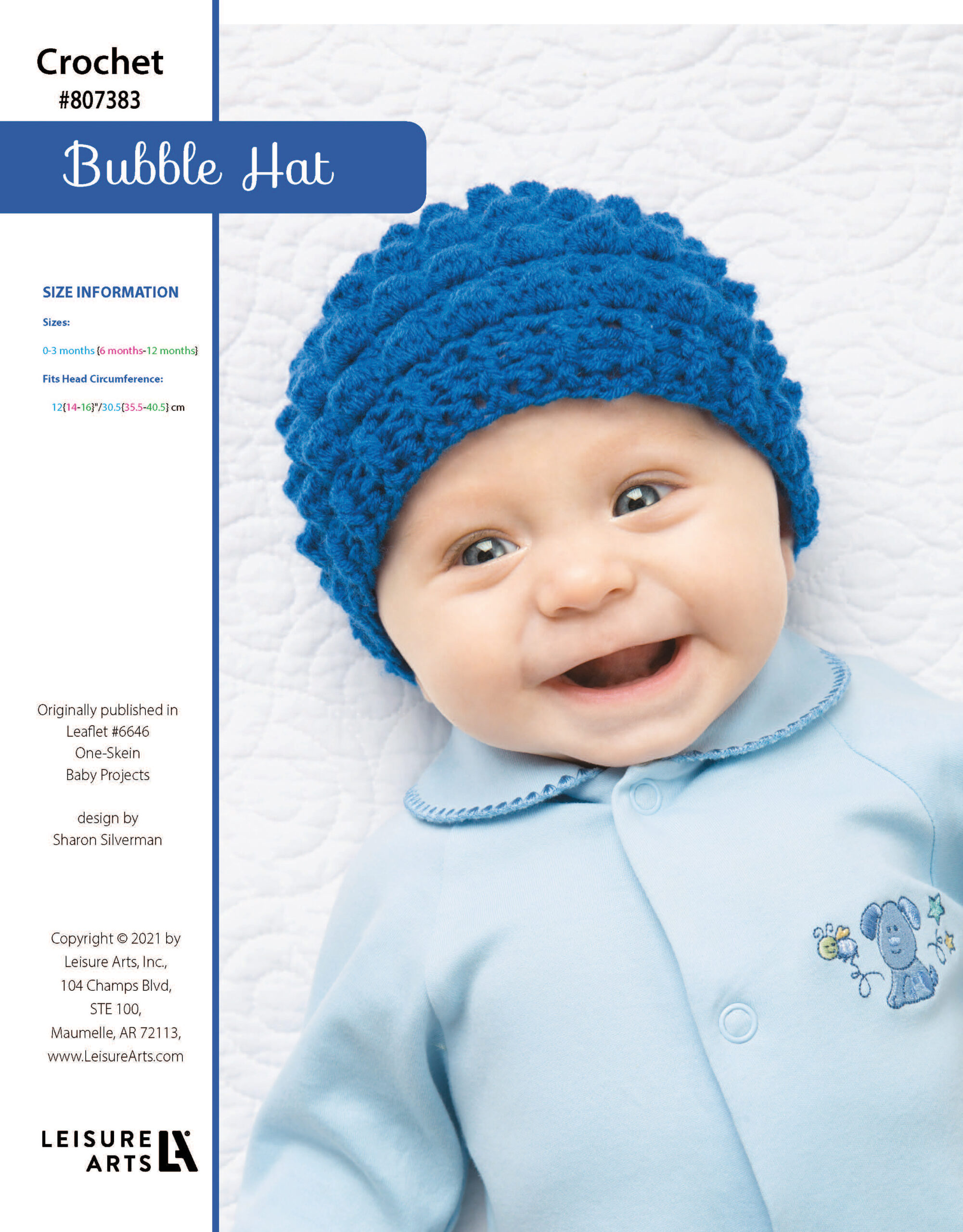 Leisure Arts One Skein Baby Projects Bubble Hat Crochet ePattern