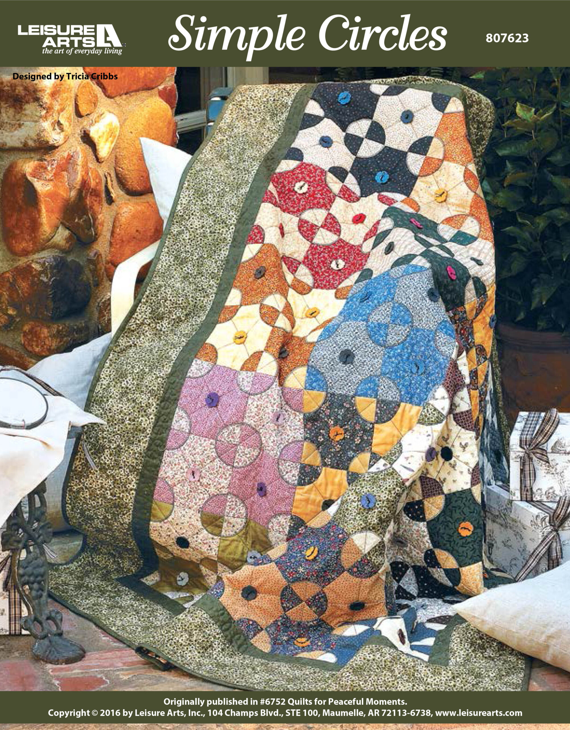 Leisure Arts Quilts For Peaceful Moments Simple Circles Quilt ePattern