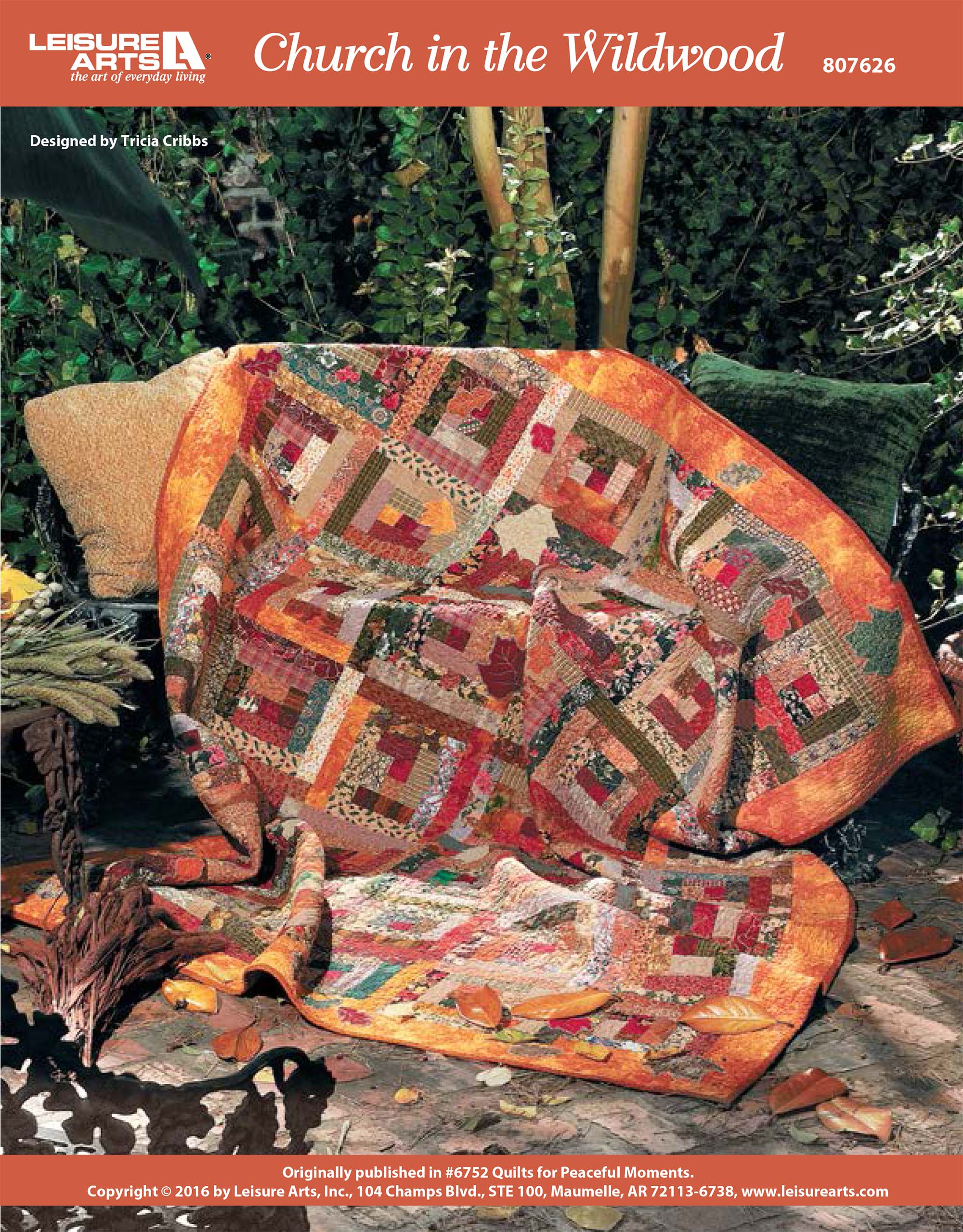 Leisure Arts Quilts For Peaceful Moments Church in the Wildwood Quilt ePattern