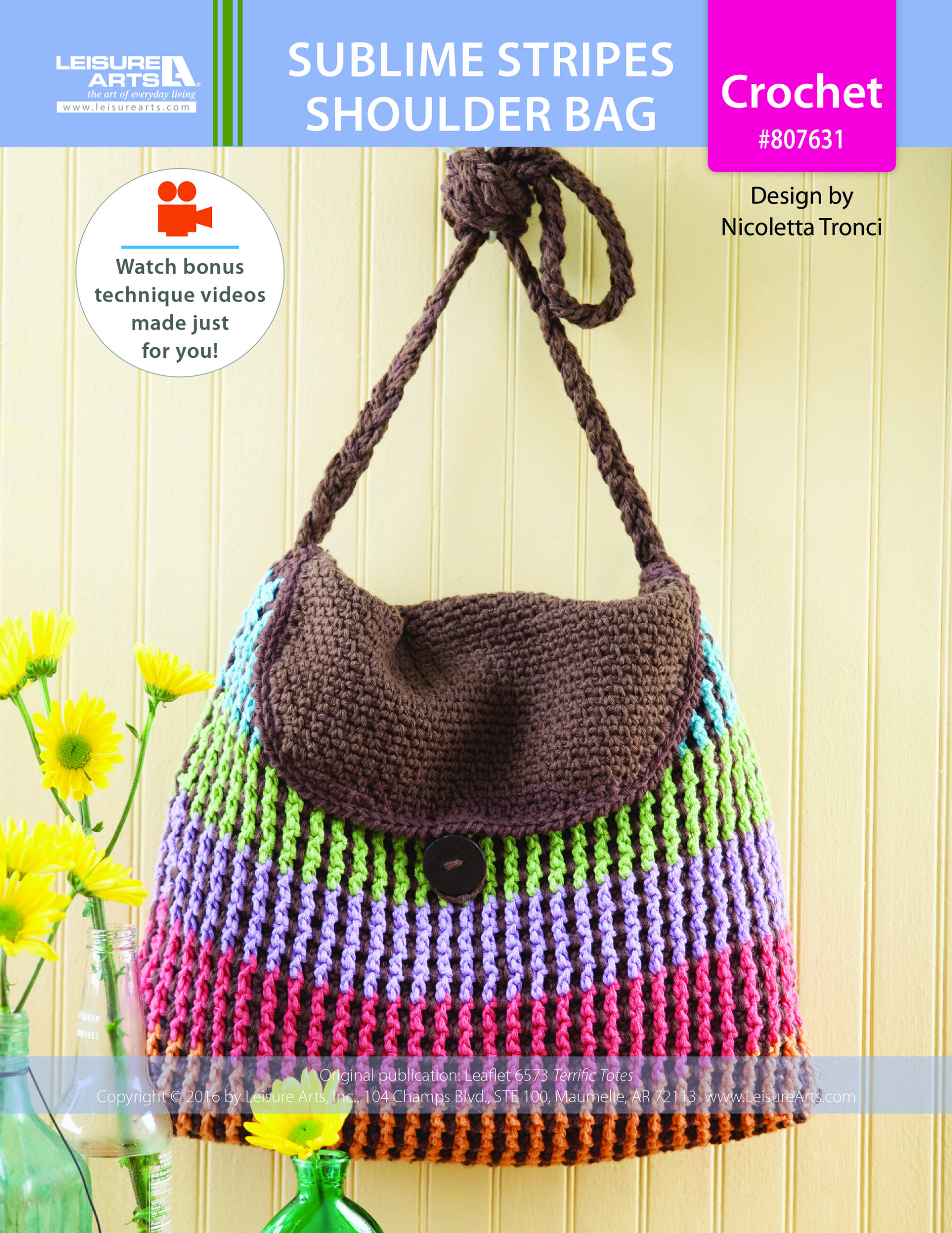 Leisure Arts ePattern Sublime Stripes Shoulder Bag