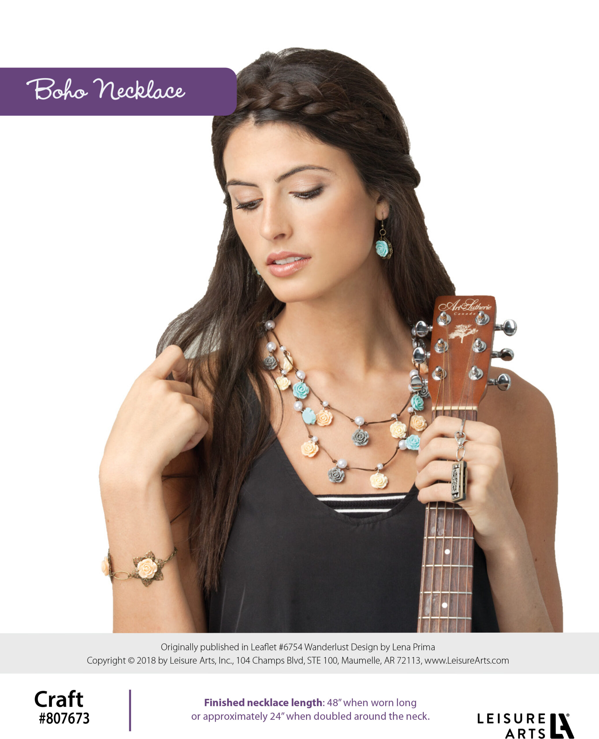 Leisure Arts Wanderlust Travel Inspired Jewelry Boho Necklace ePattern