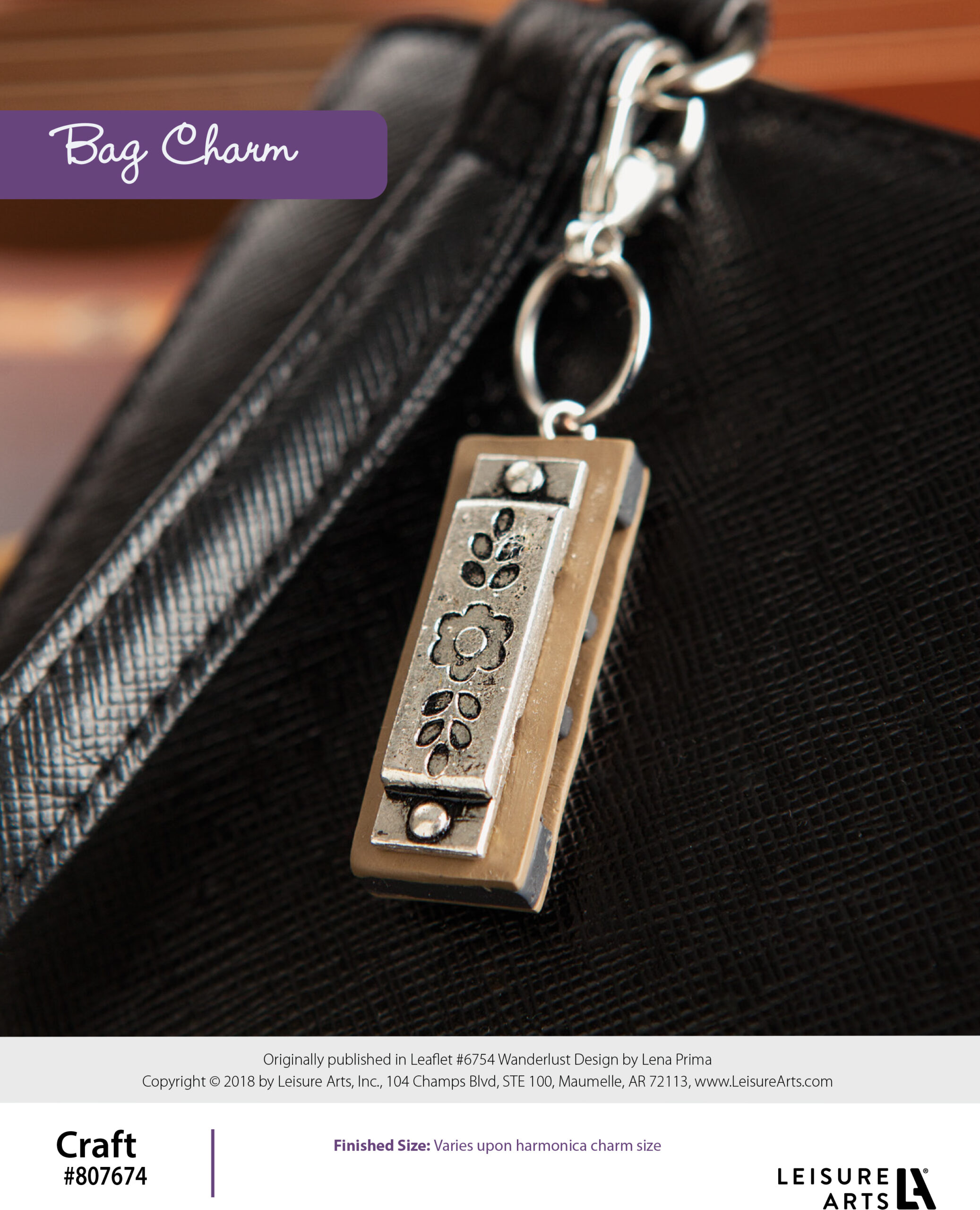 Leisure Arts Wanderlust Travel Inspired Jewelry Bag Charm ePattern