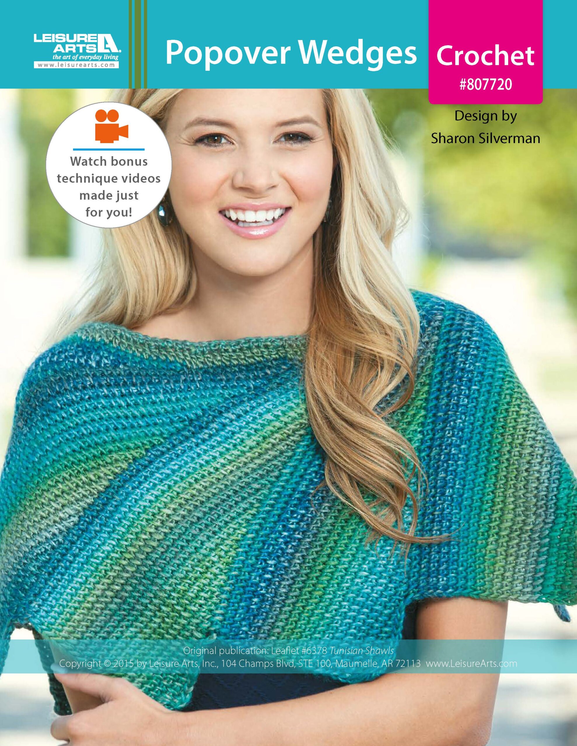 Leisure Arts Tunisian Shawls Popover Wedges Crochet ePattern