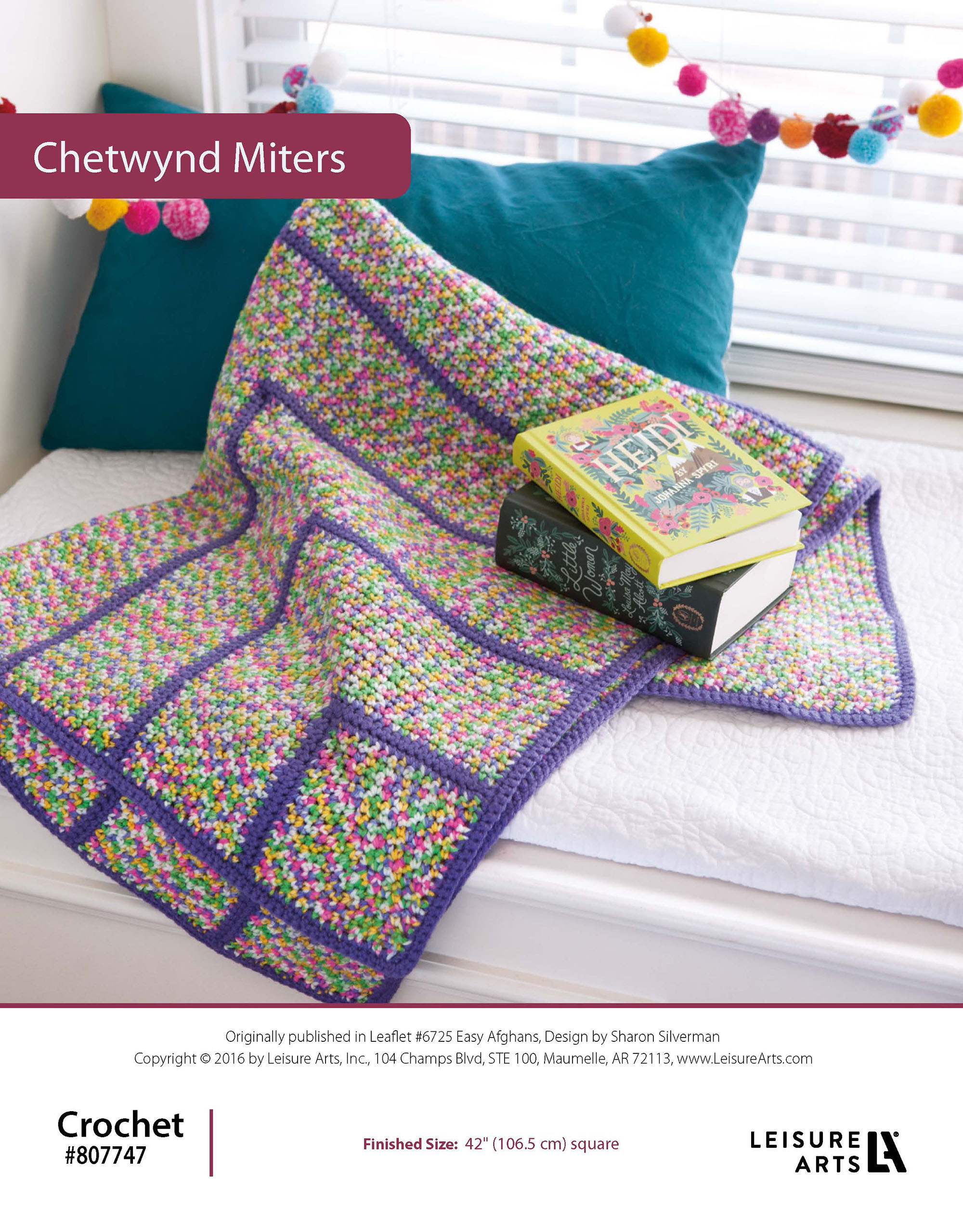 Leisure Arts Easy Afghans To Crochet Chetwynd Miters ePattern