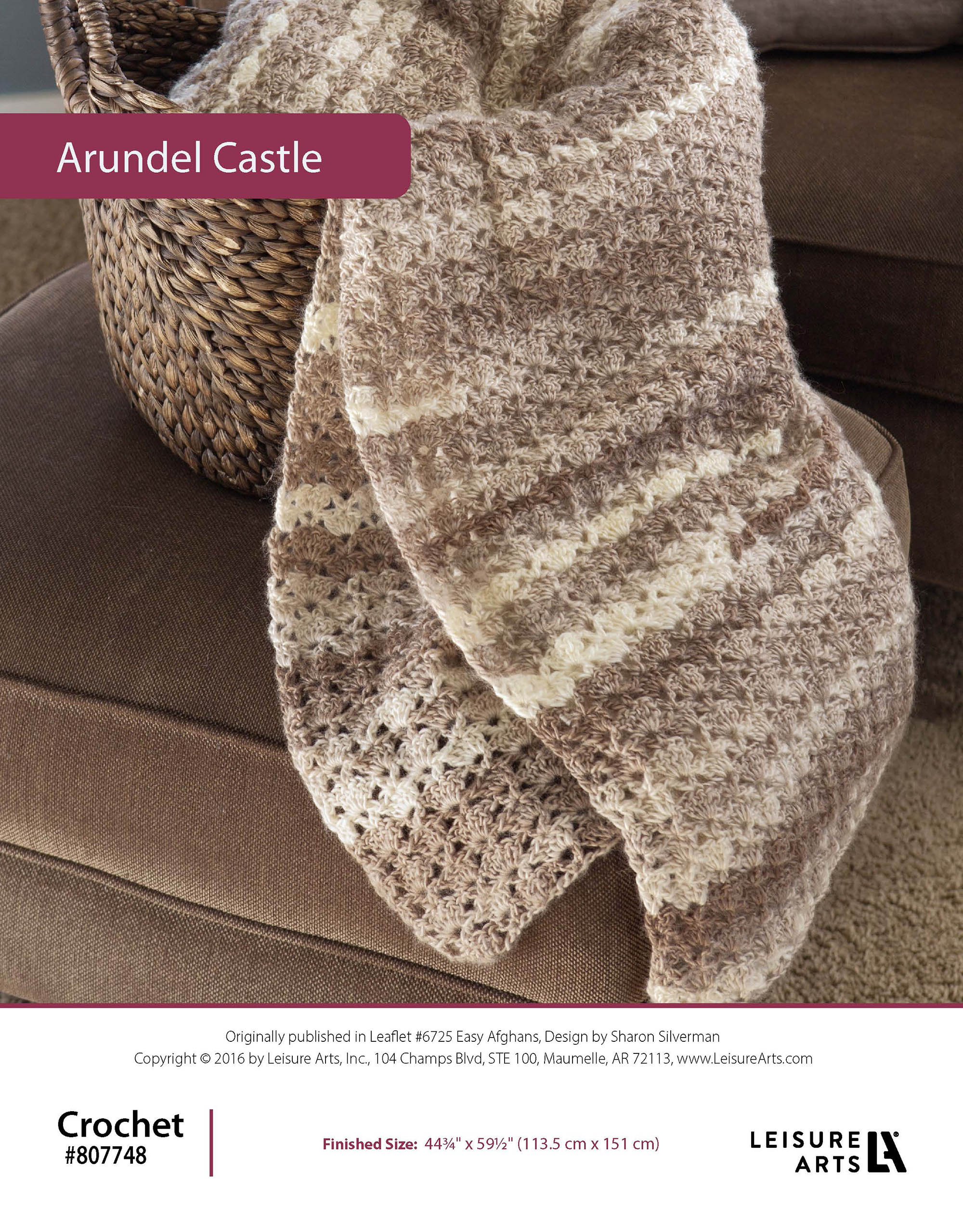 Leisure Arts Easy Afghans To Crochet Arundel Castle ePattern