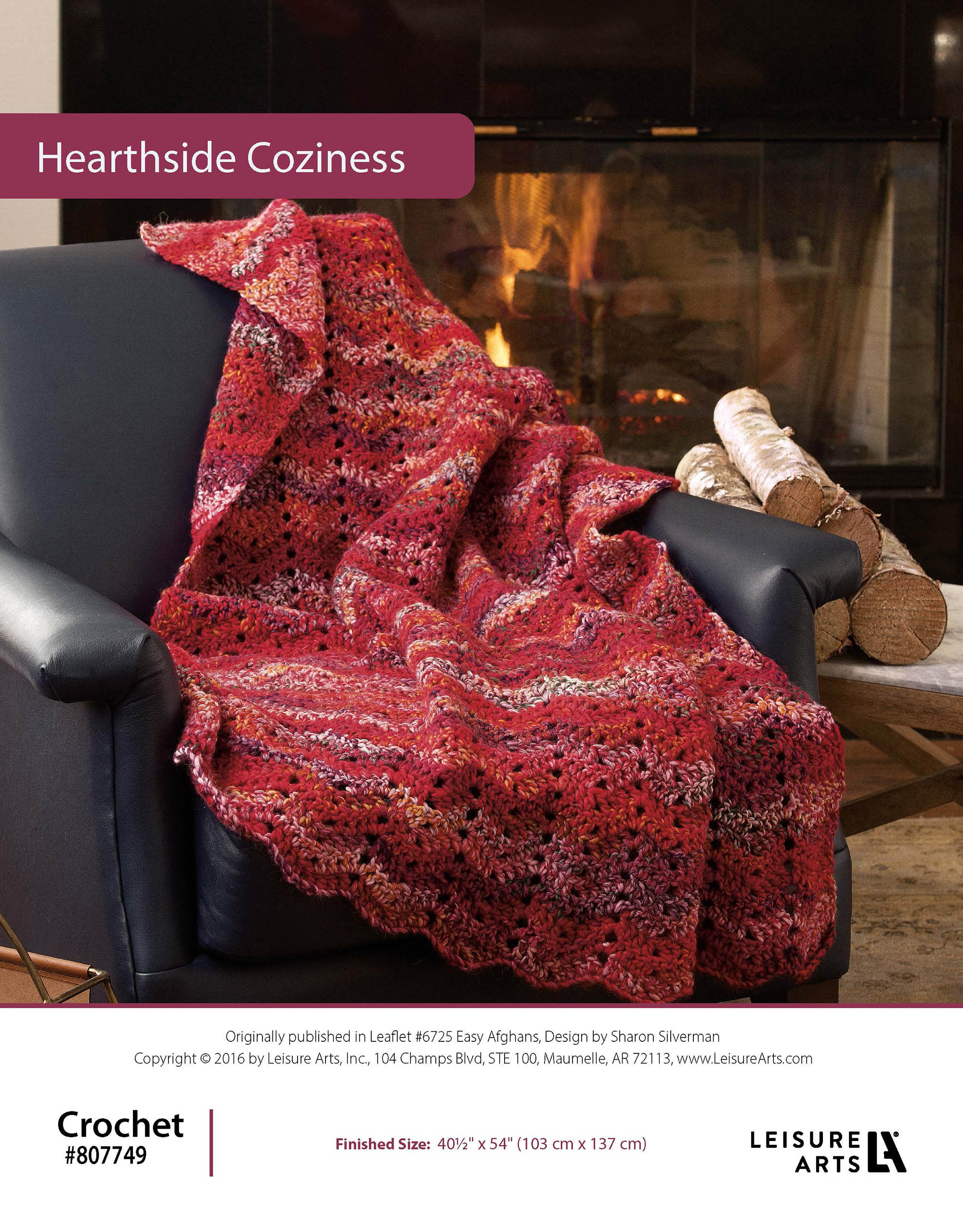 Leisure Arts Easy Afghans To Crochet Hearthside Coziness ePattern