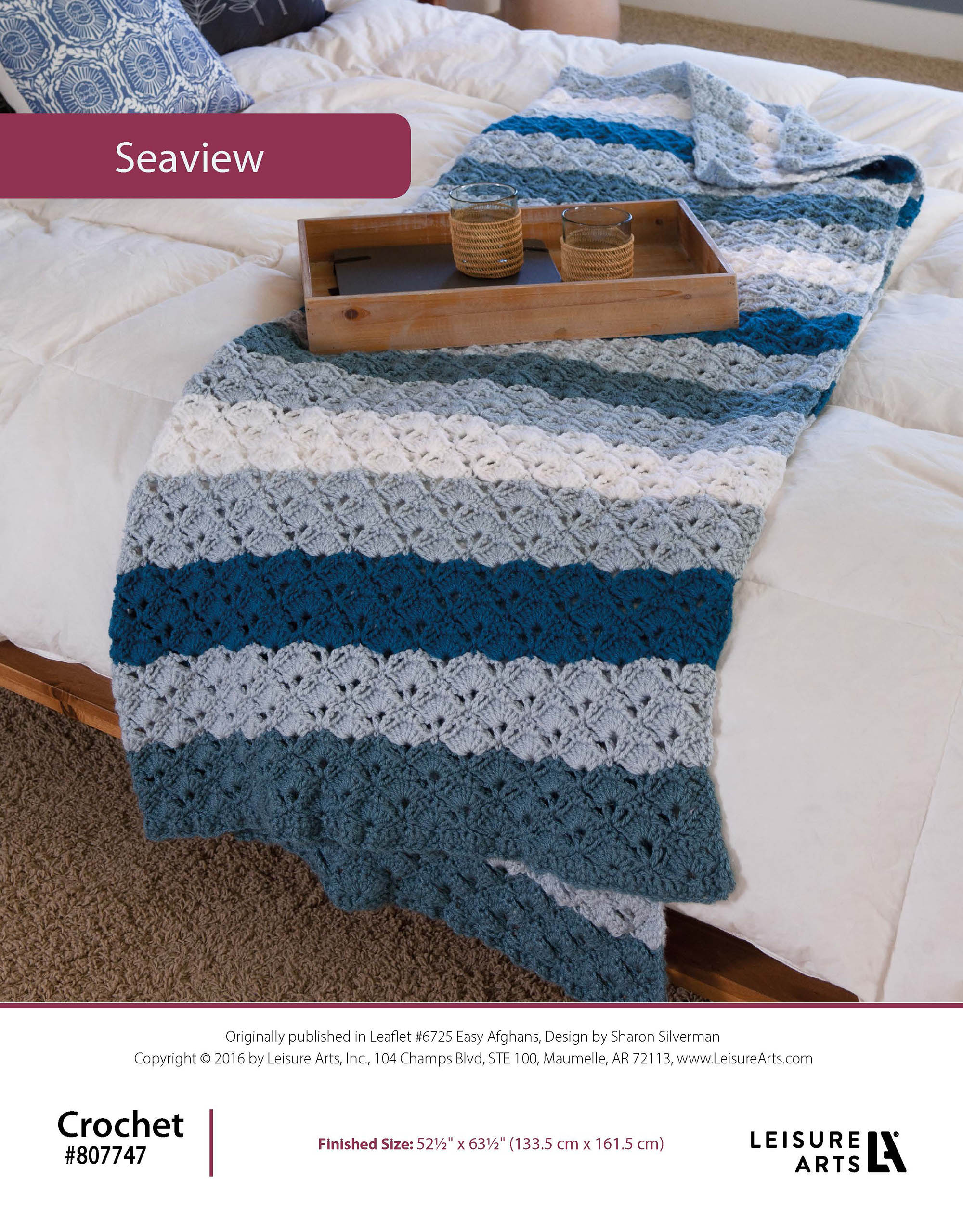 Leisure Arts Easy Afghans To Crochet Seaview ePattern