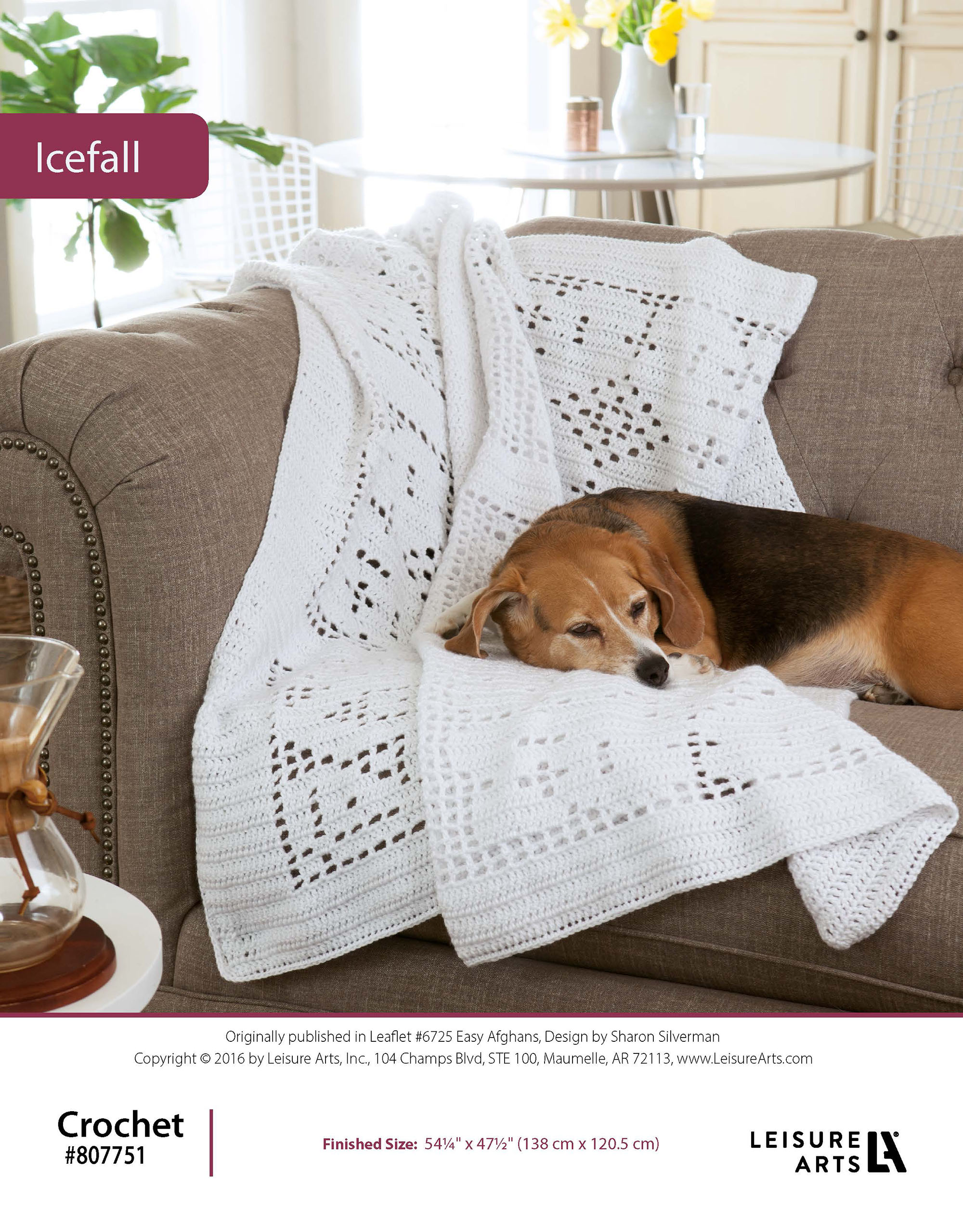 Leisure Arts Easy Afghans To Crochet Icefall ePattern