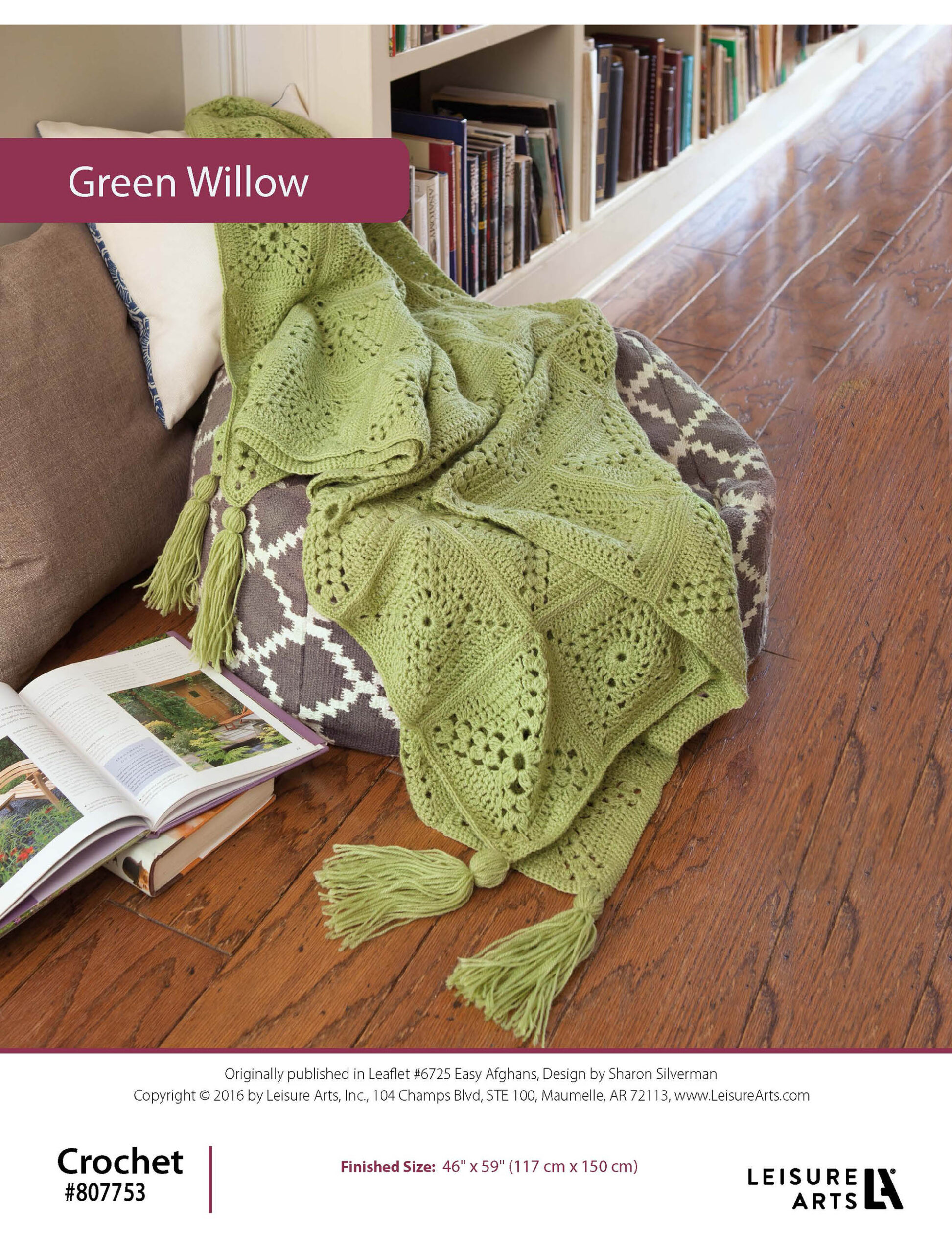 Leisure Arts Easy Afghans To Crochet Green Willow ePattern