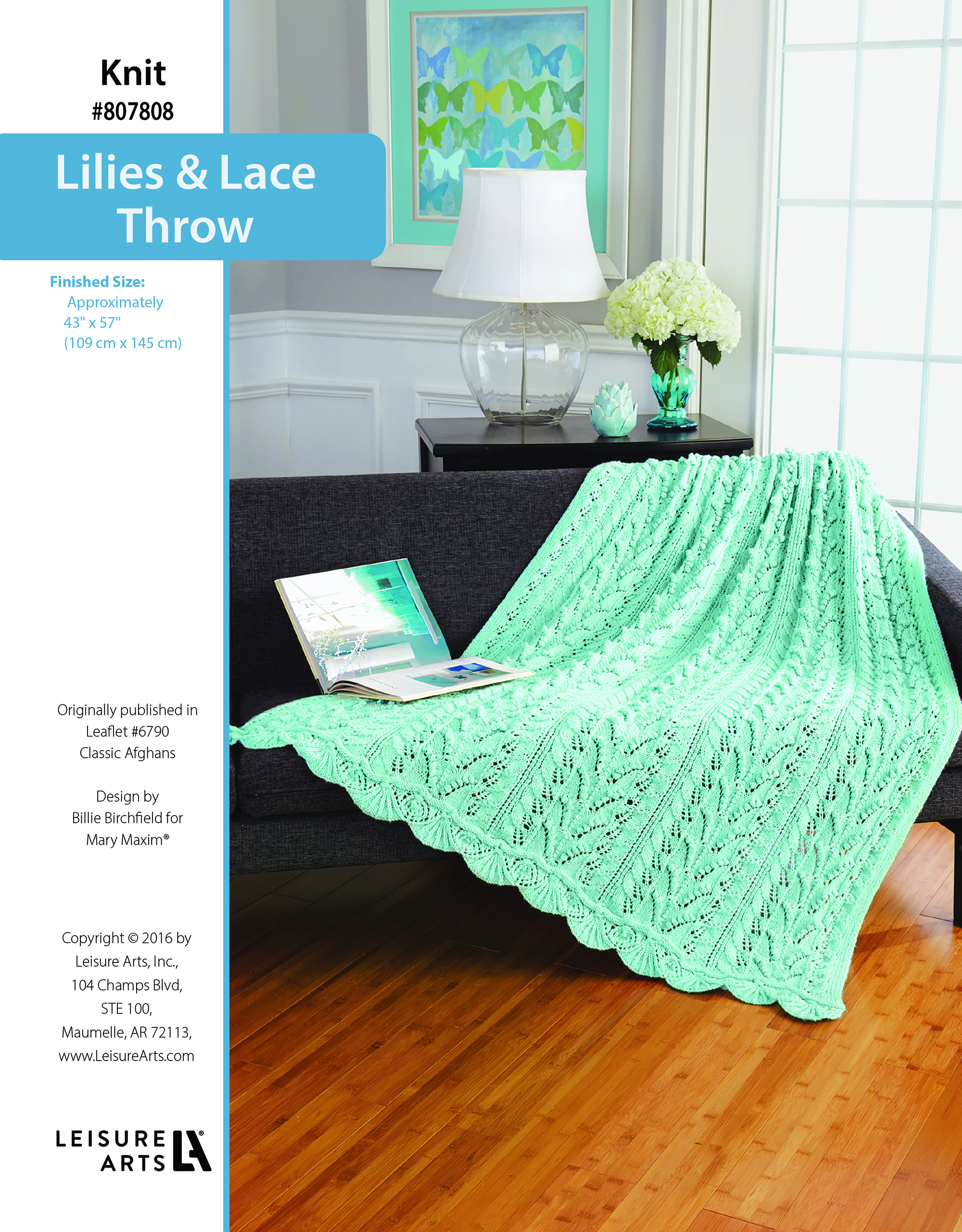 Leisure Arts ePattern Lilies Lace Throw