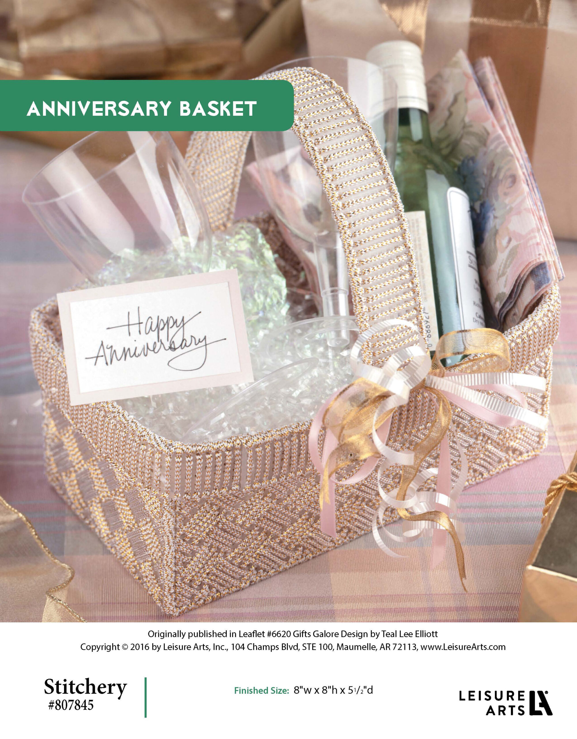 Leisure Arts Gifts Galore In Plastic Canvas Anniversary Basket ePattern