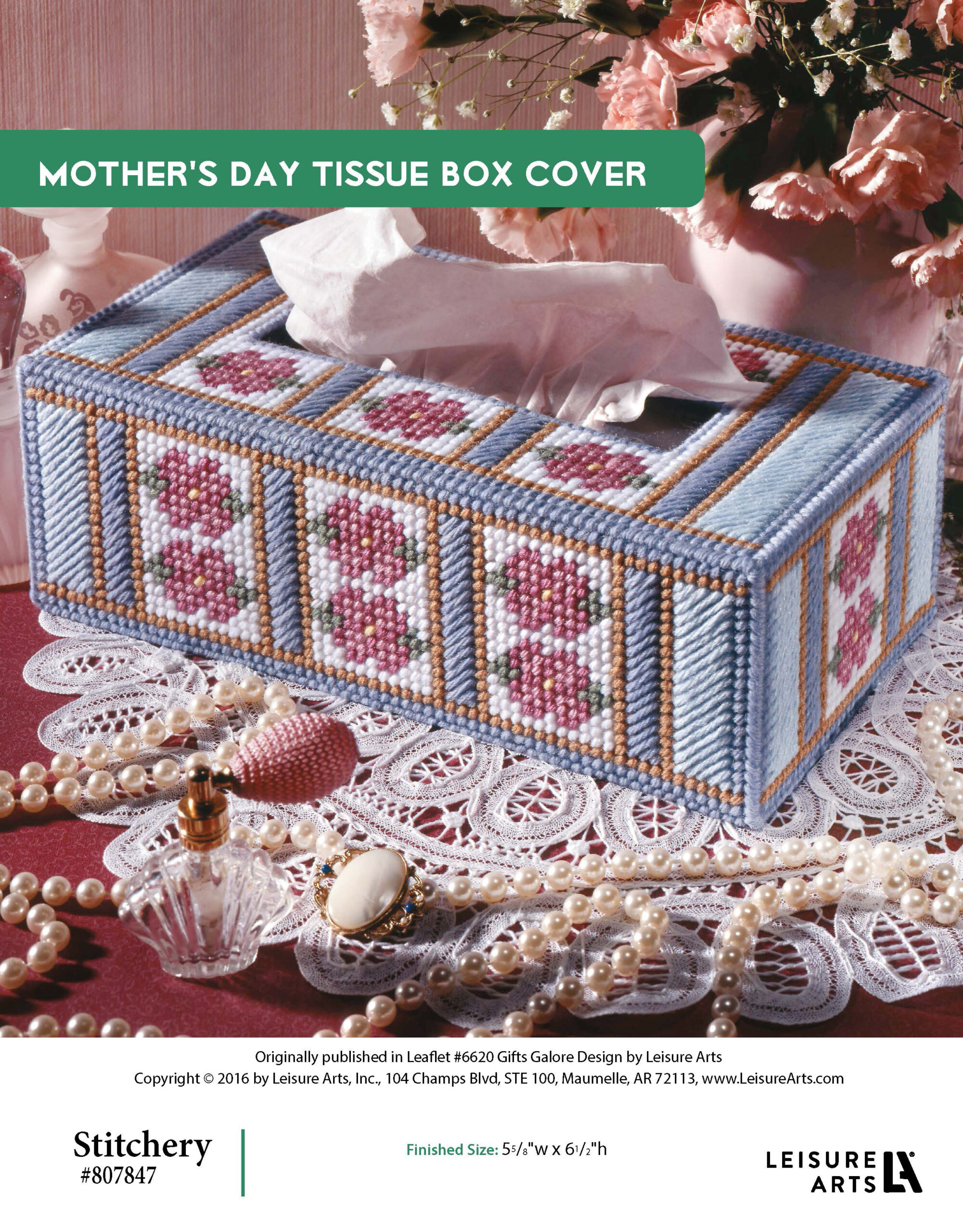 Leisure Arts Gifts Galore In Plastic Canvas Mothers Day Tissue Box Cover ePattern