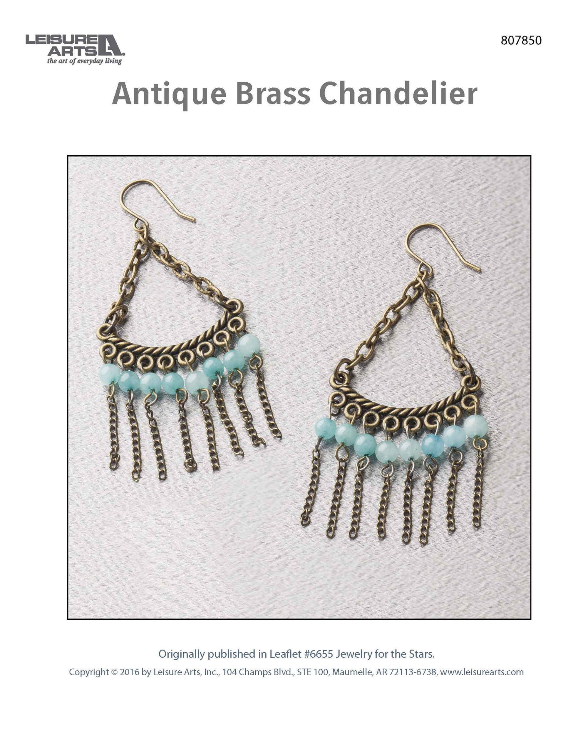 Leisure Arts Jewelry for the Stars ePattern Antique Brass Chandelier