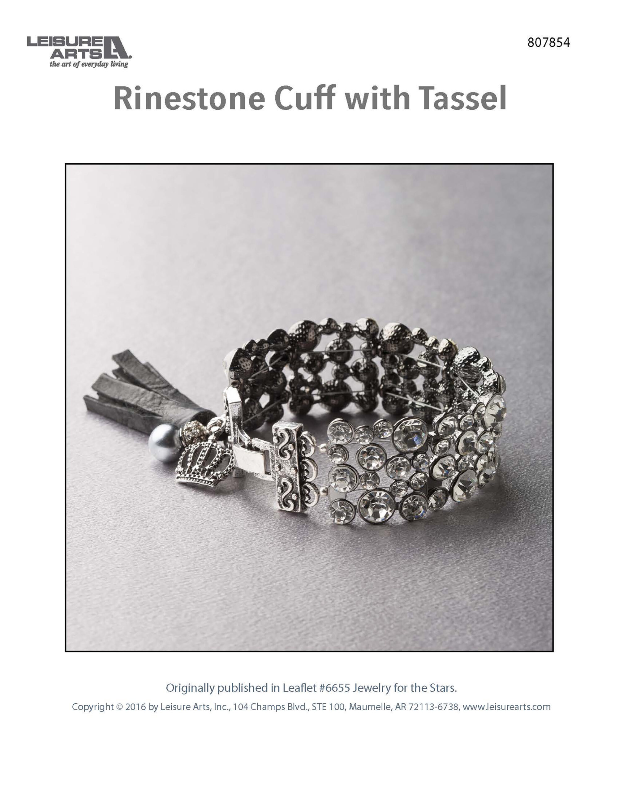 Leisure Arts Jewelry for the Stars ePattern Rhinestone Cuff With Tassel