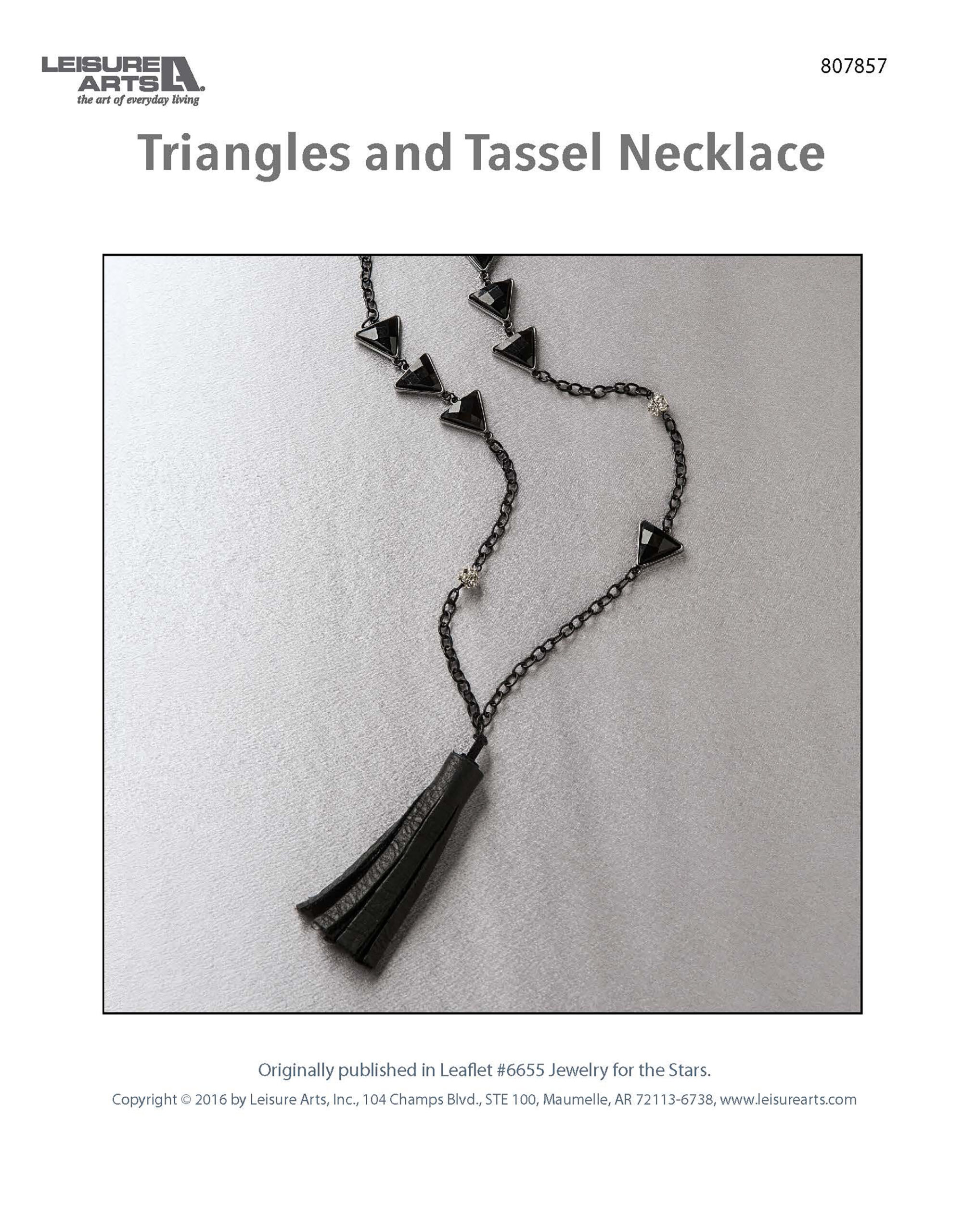 Leisure Arts Jewelry for the Stars ePattern Triangles Tassel Necklace