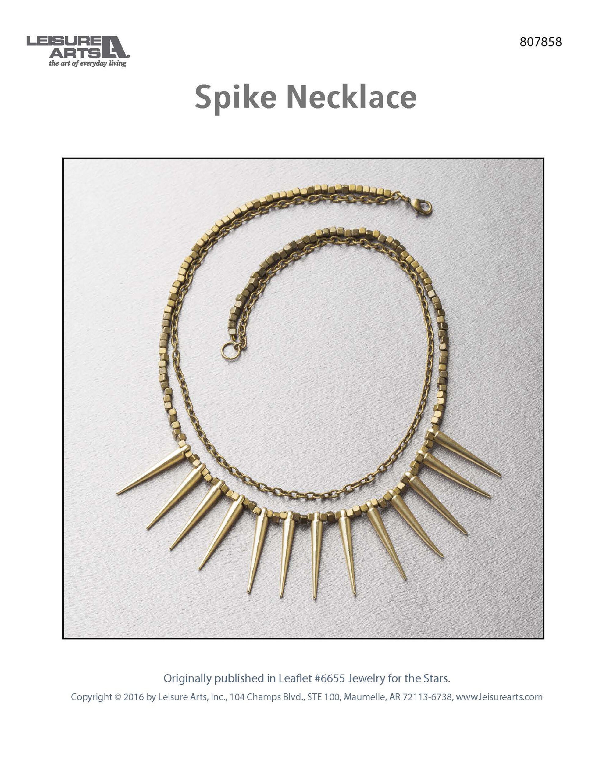 Leisure Arts Jewelry for the Stars ePattern Spike Necklace