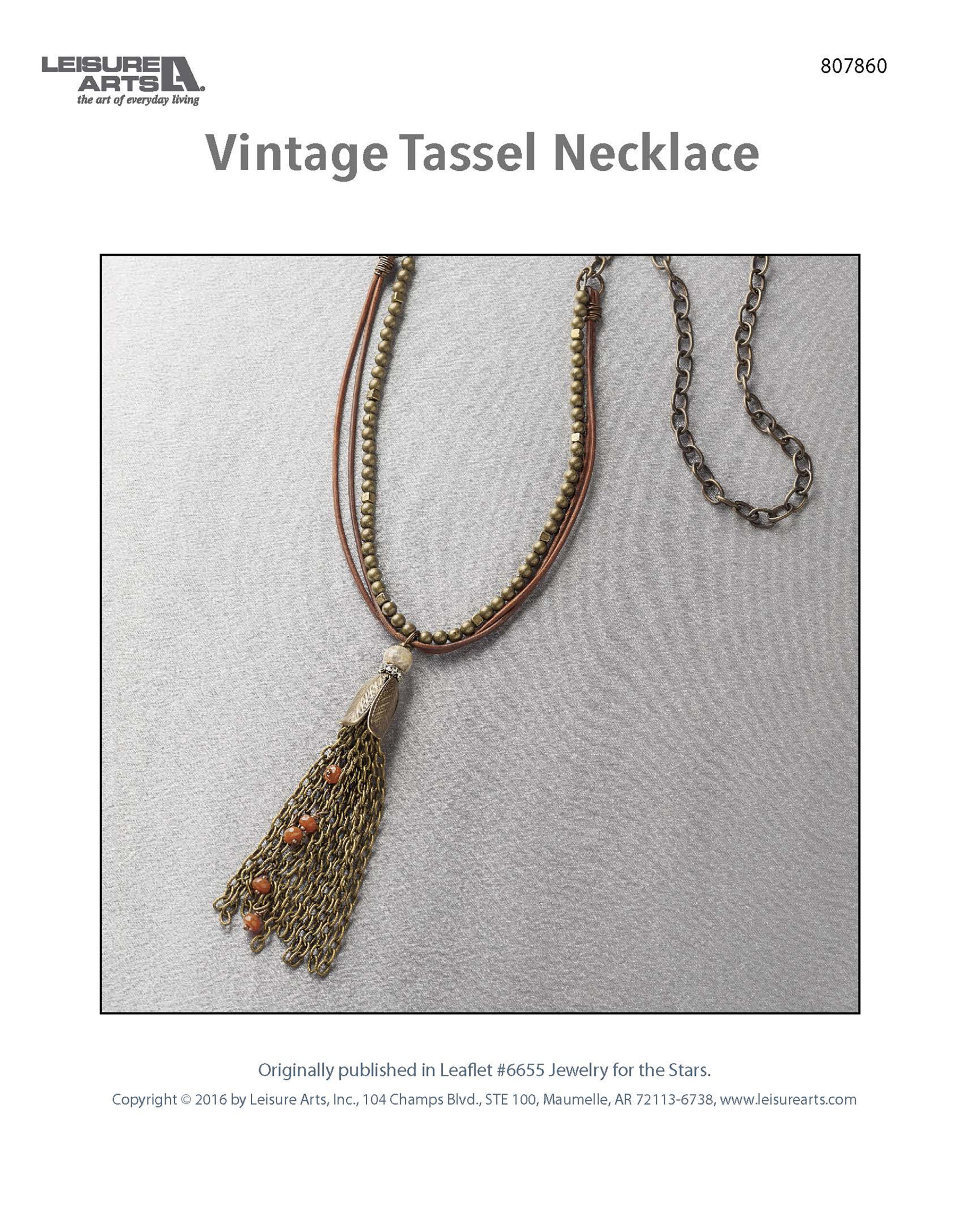 Leisure Arts Jewelry for the Stars ePattern Vintage Tassel Necklace