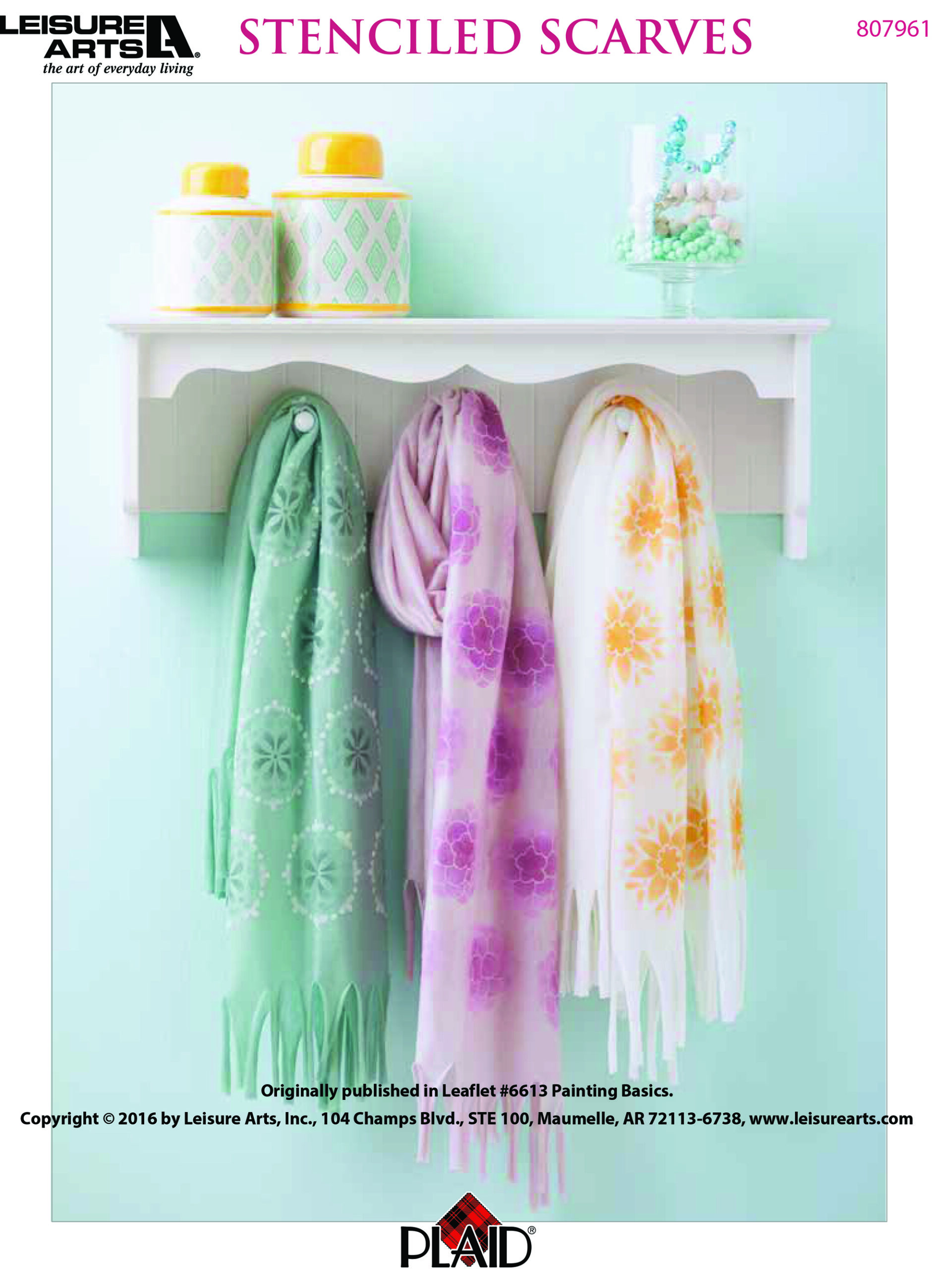 Leisure Arts ePattern Stenciled Scarves