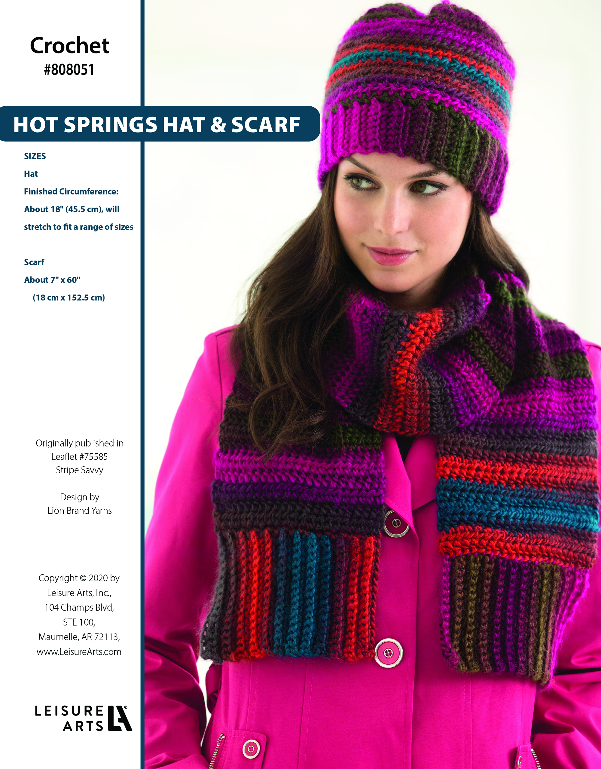 Leisure Arts ePattern Hot Springs Hat Scarf