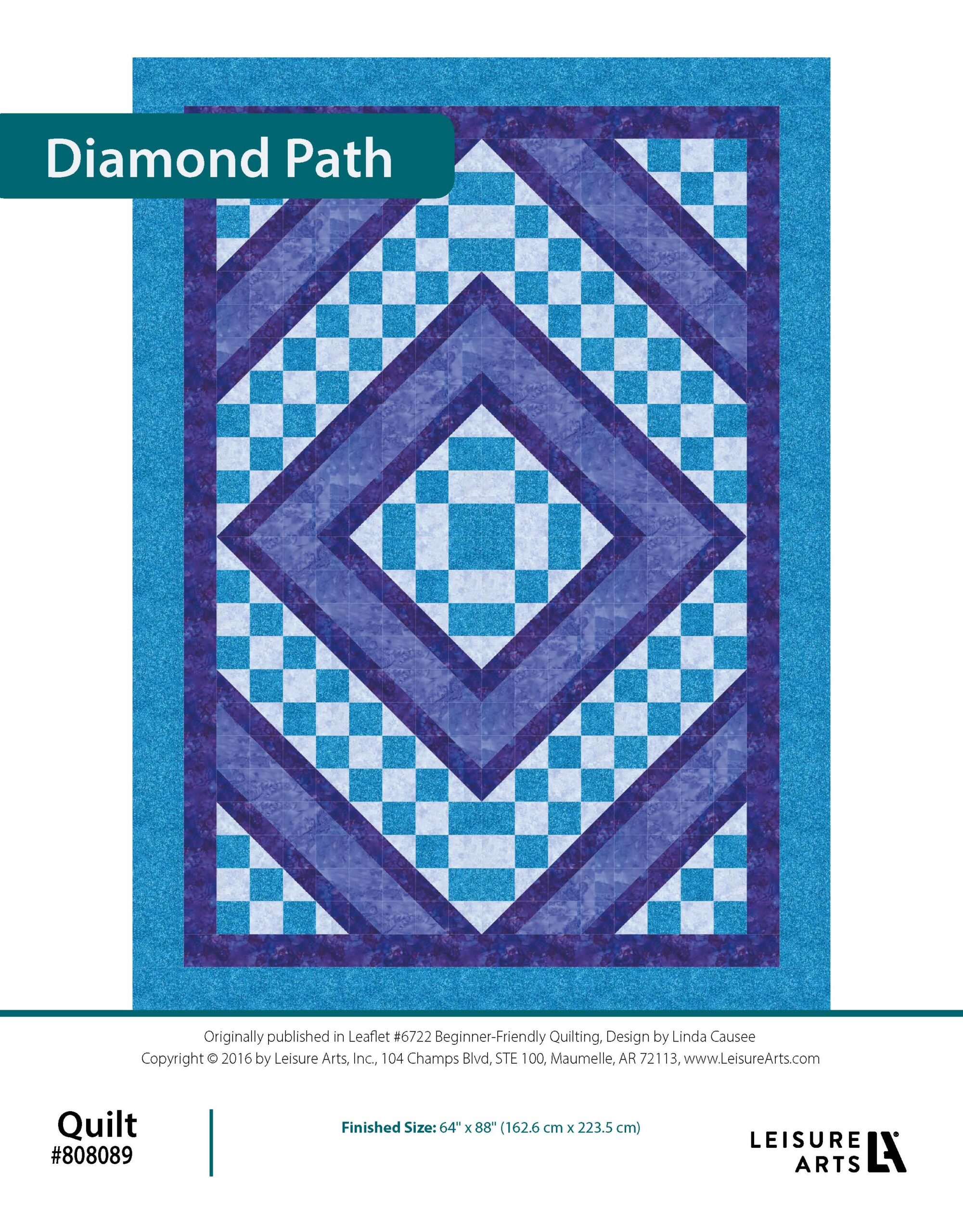 Leisure Arts Beginner Friendly Quilting Diamond Path ePattern
