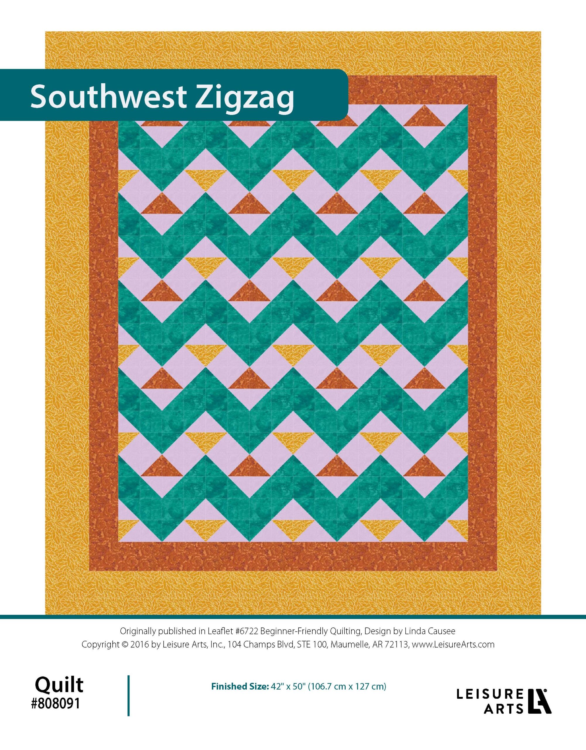 Leisure Arts Beginner Friendly Quilting Southwest Zigzag ePattern