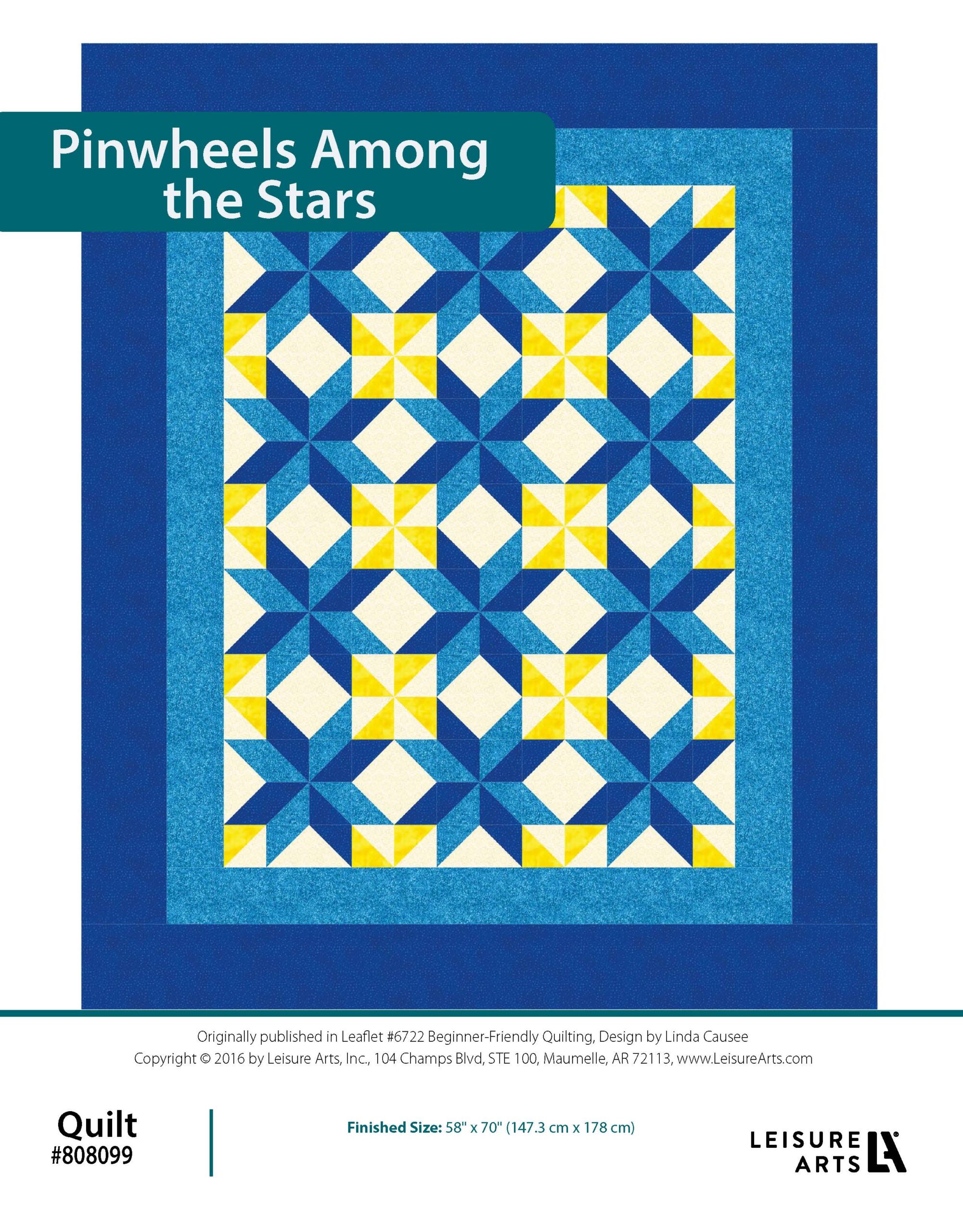 Leisure Arts Beginner Friendly Quilting Pinwheels Among The Stars ePattern