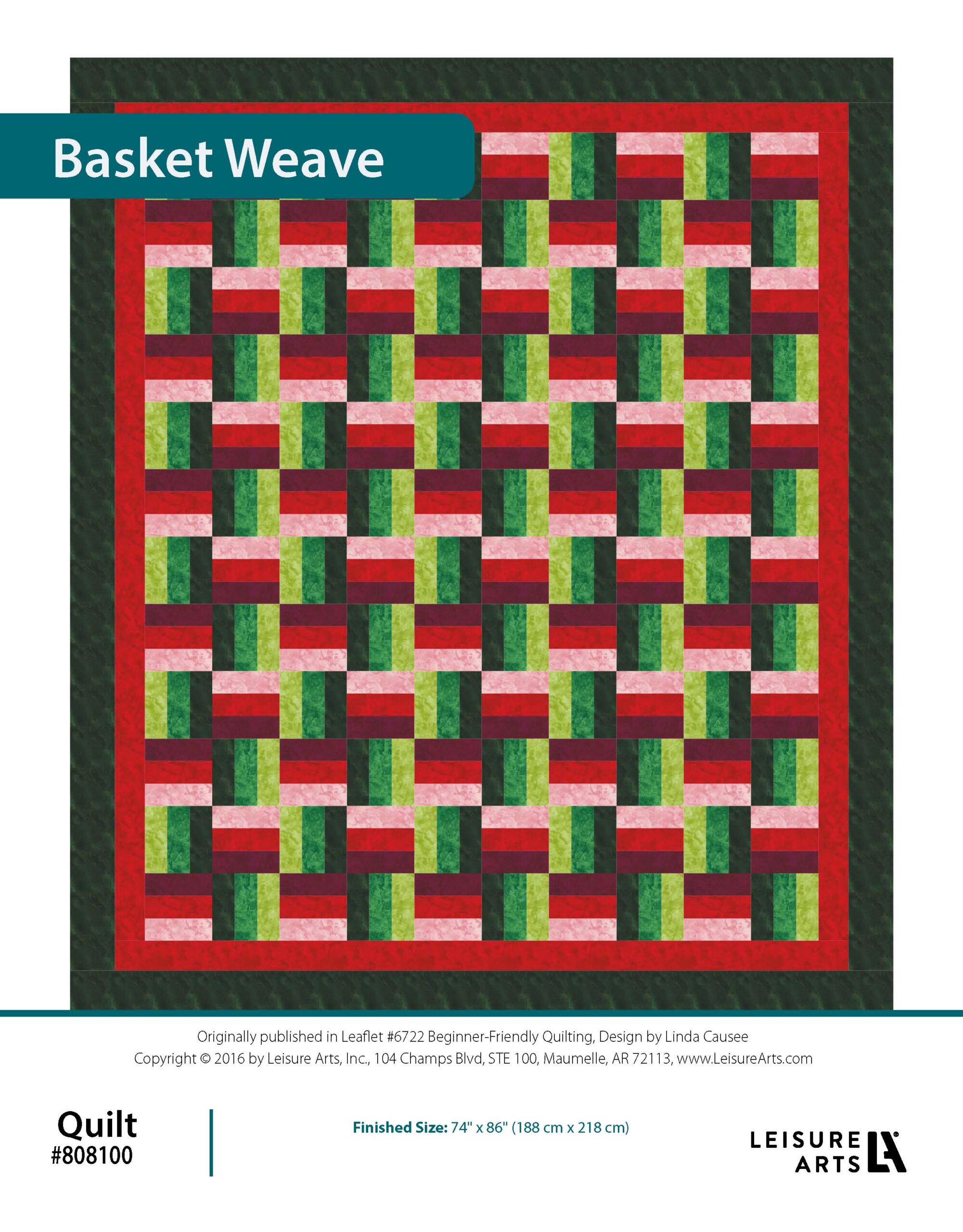 Leisure Arts Beginner Friendly Quilting Basket Weave ePattern