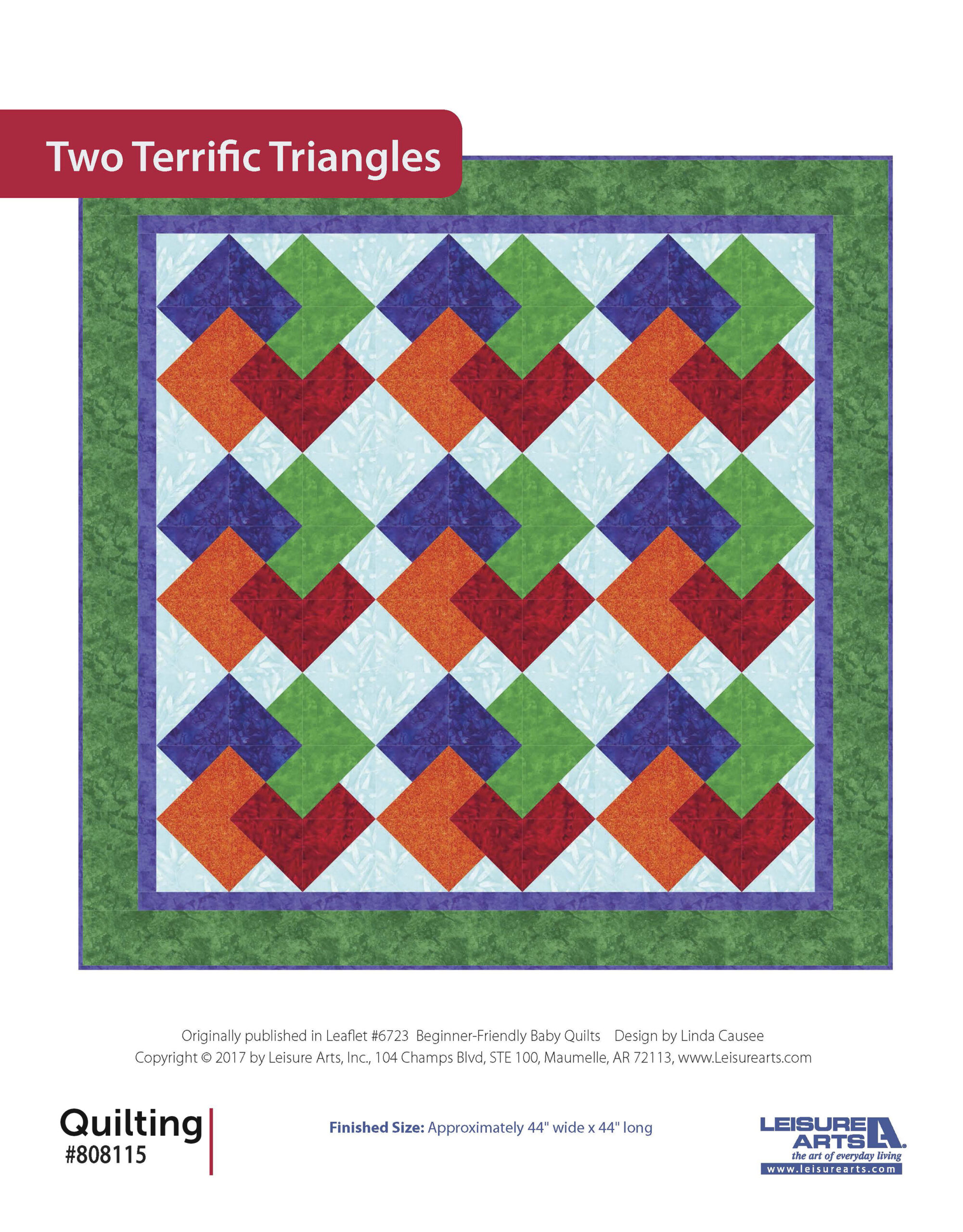 Leisure Arts BeginnerFriendly Baby Quilts Two Terrific Triangles ePattern