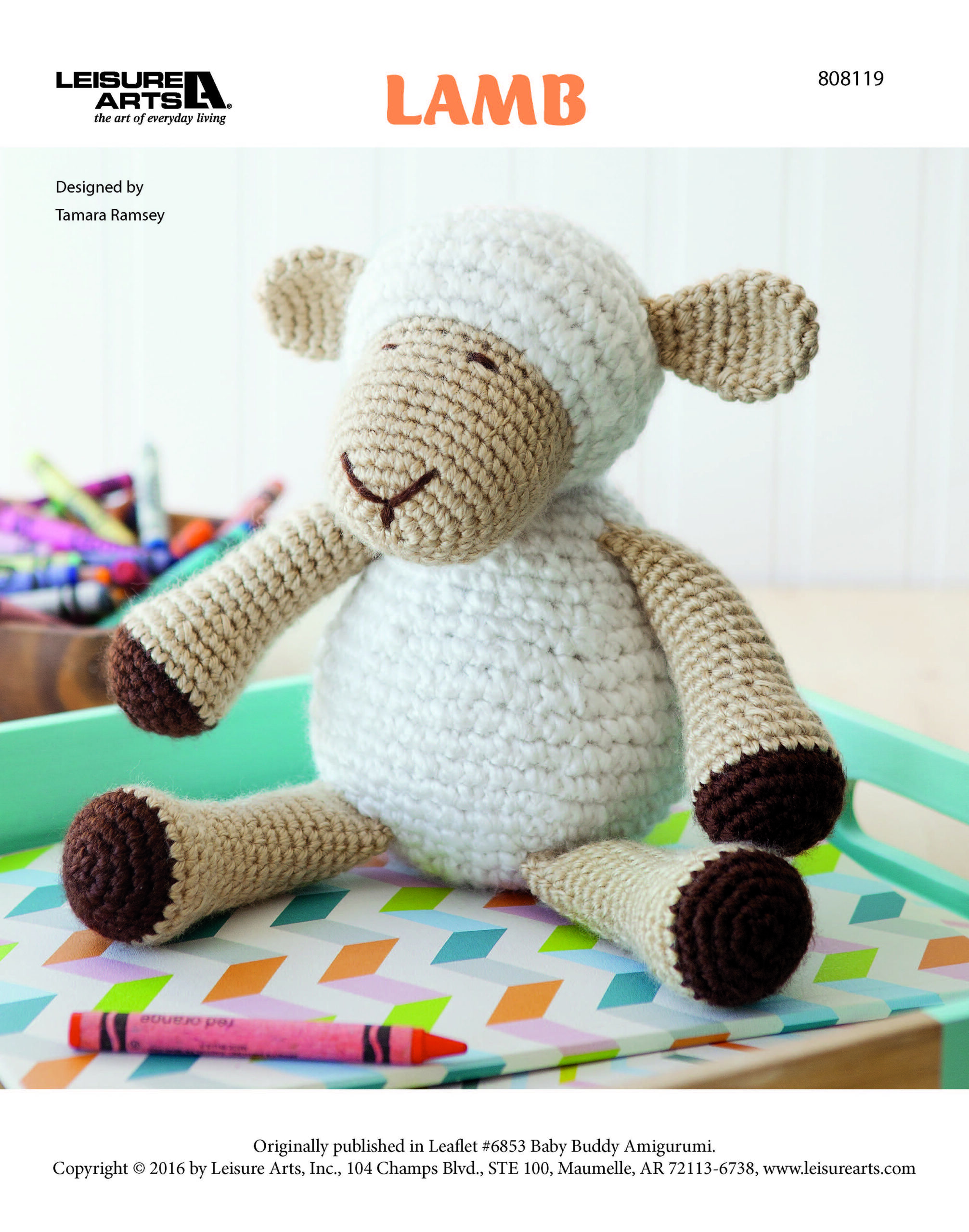 Leisure Arts Babys Buddy Amigurumi Lamb Crochet ePattern
