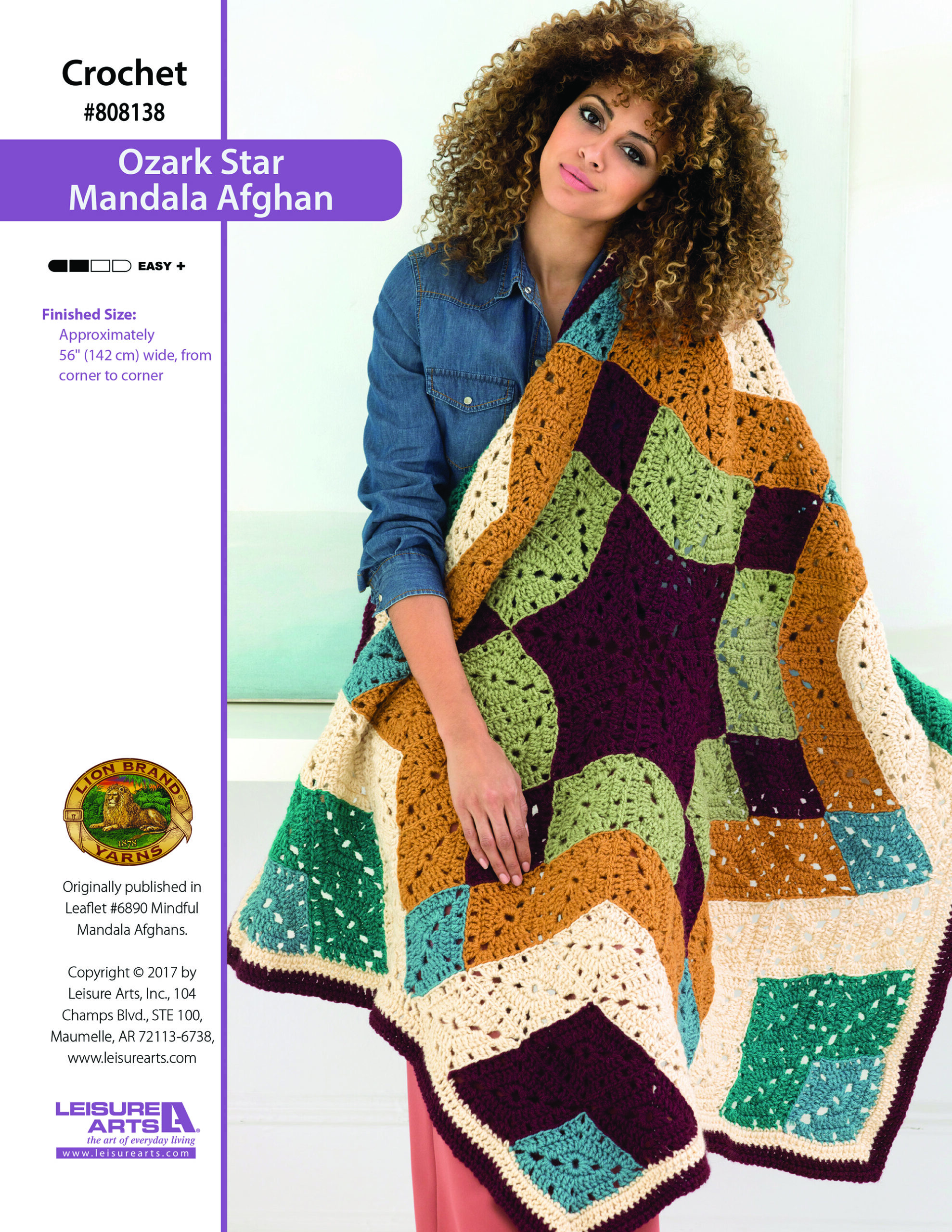 Leisure Arts ePattern Ozark Star Mandala Afghan