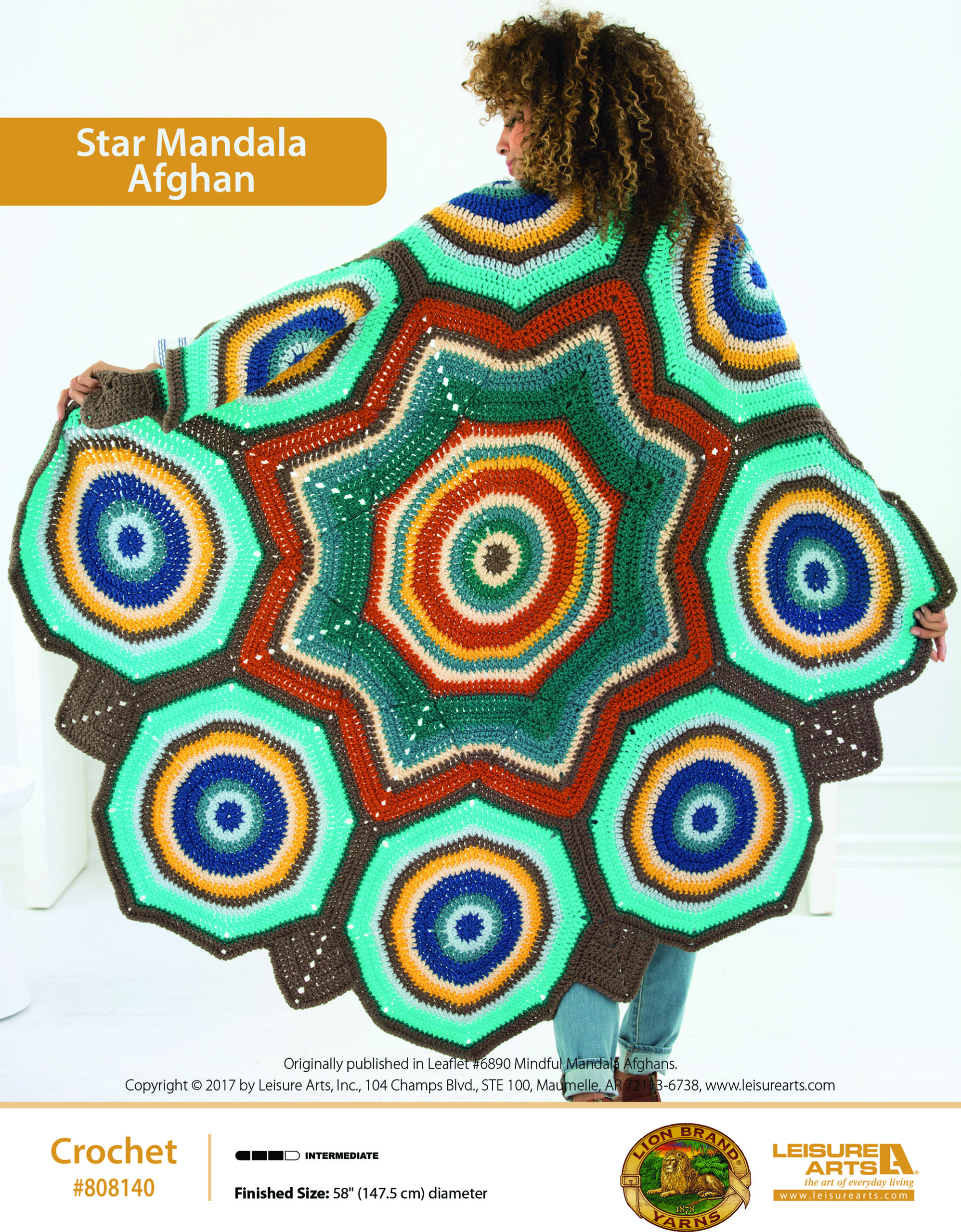 Leisure Arts ePattern Star Mandala Afghan