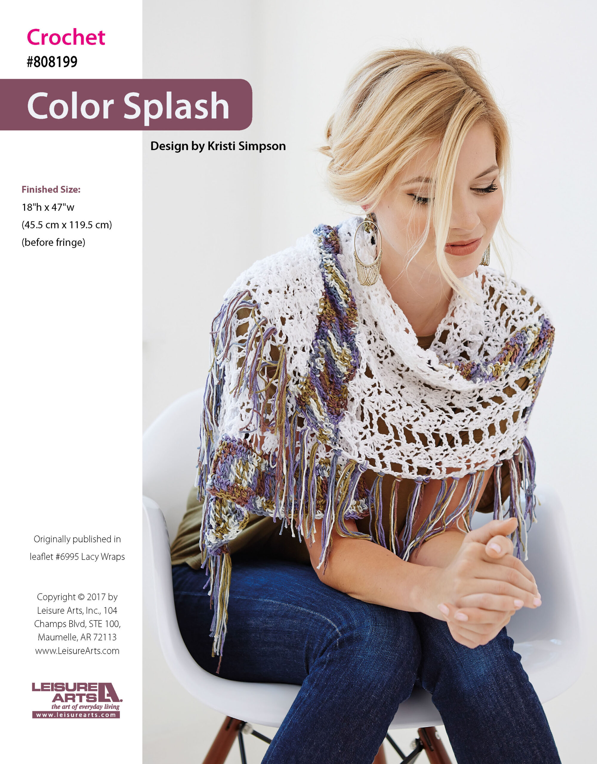 Leisure Arts Lacy Wraps Color Splash Crochet ePattern