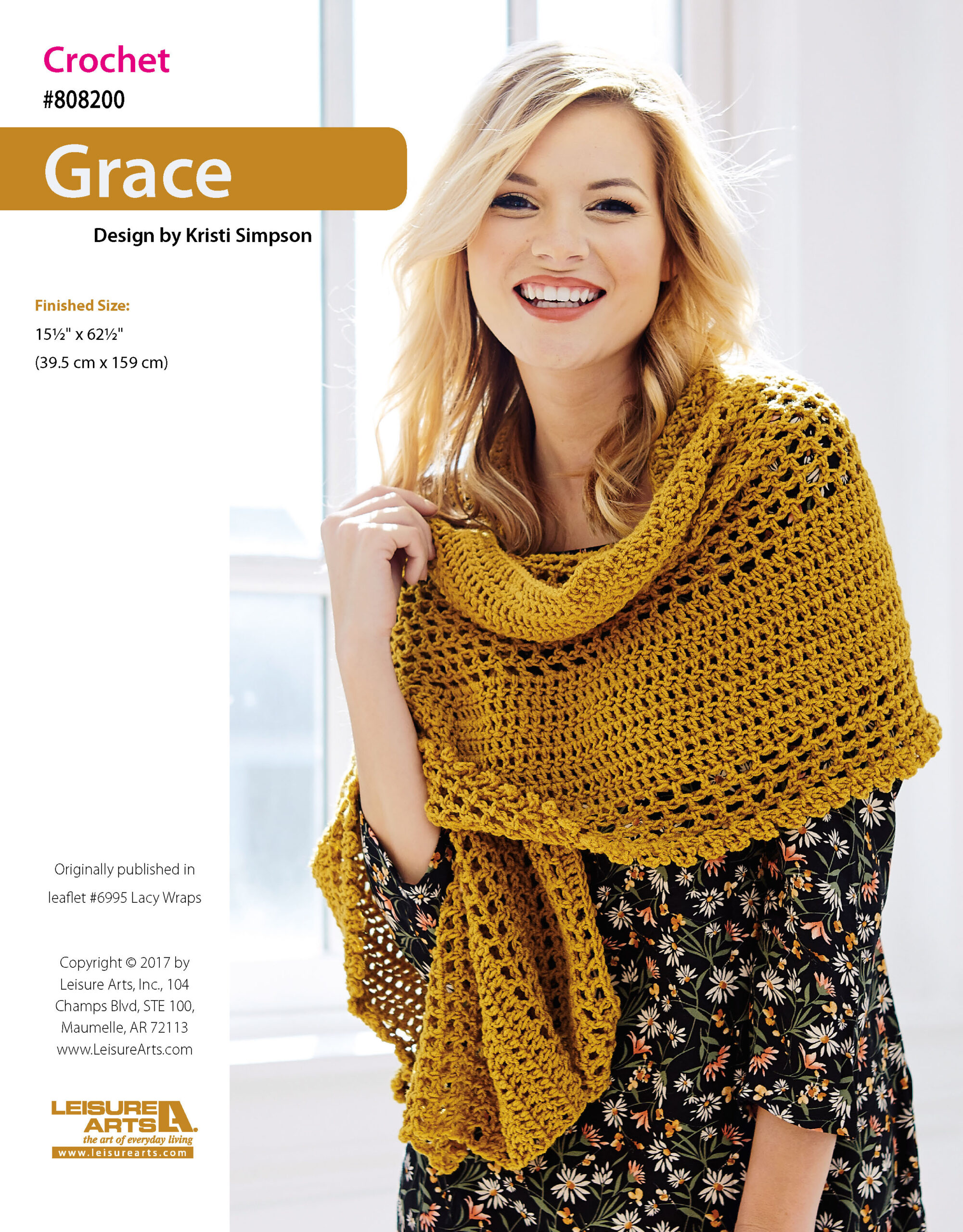 Leisure Arts Lacy Wraps Grace Crochet ePattern