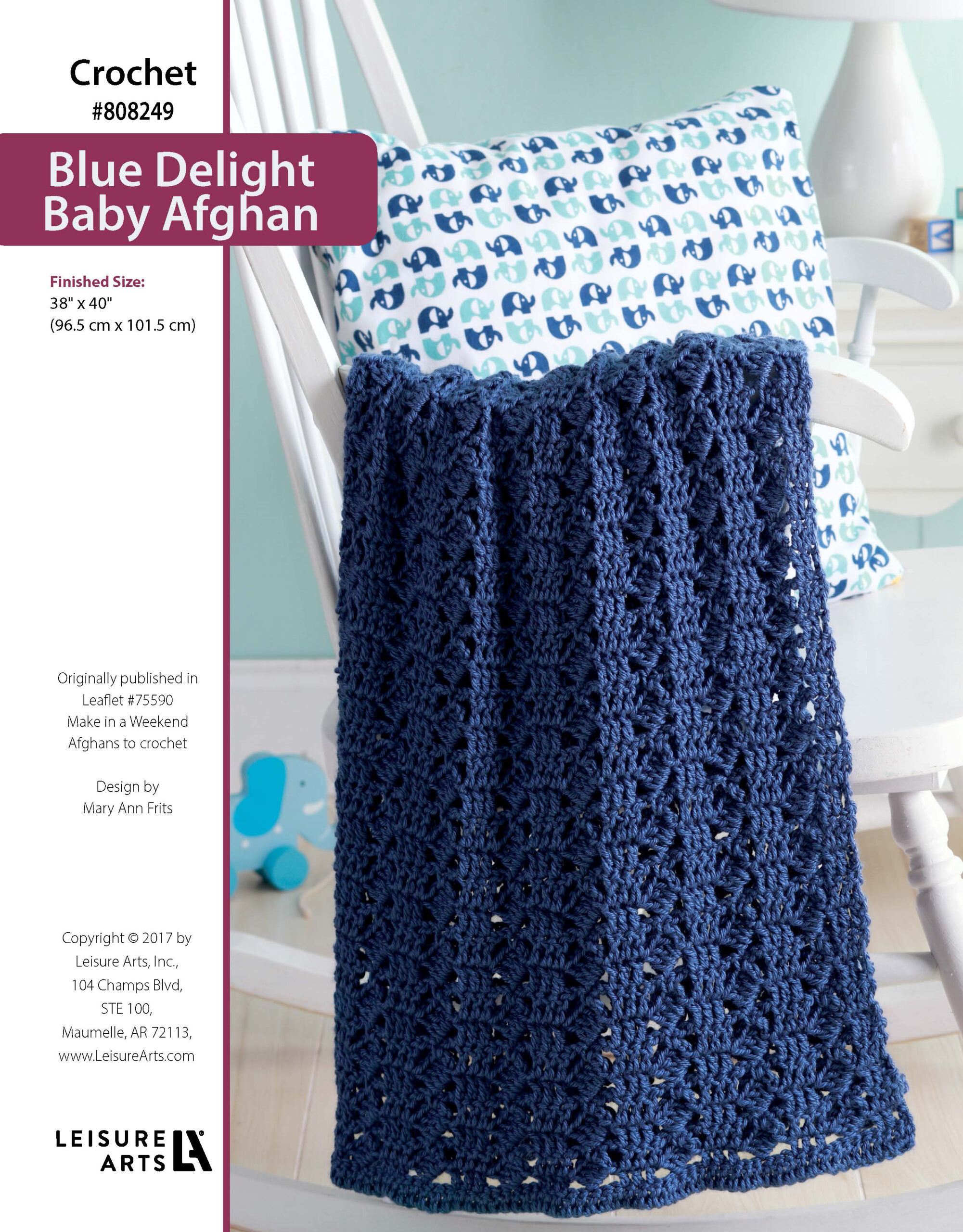 Leisure Arts Make In A Weekend Afghans To Crochet Blue Delight Baby ePattern
