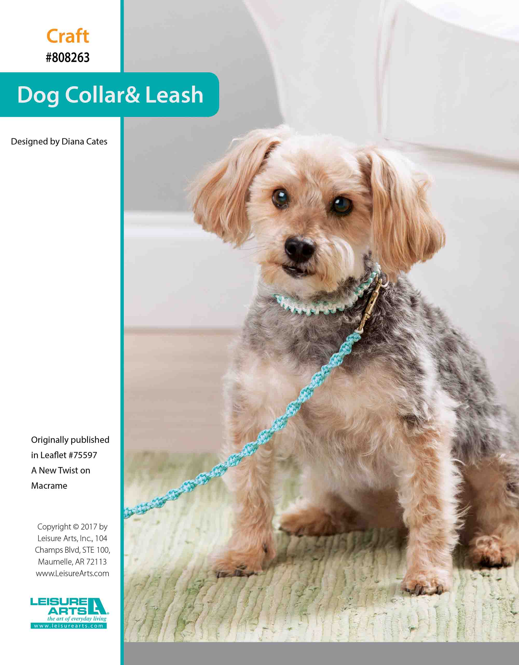 Leisure Arts Knits For Pets Dog Collar And Leash Paracord ePattern