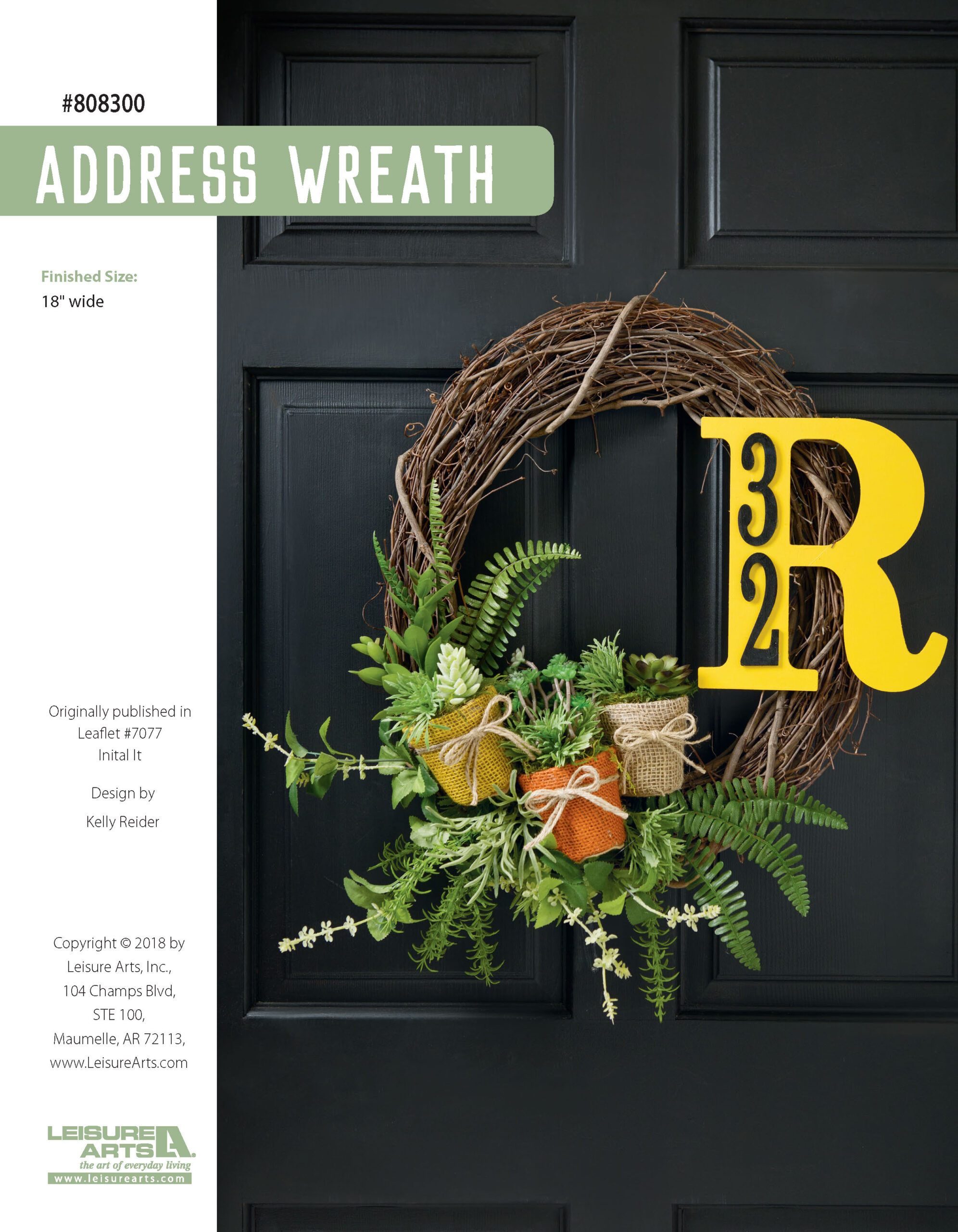 Leisure Arts ePattern Address Wreath