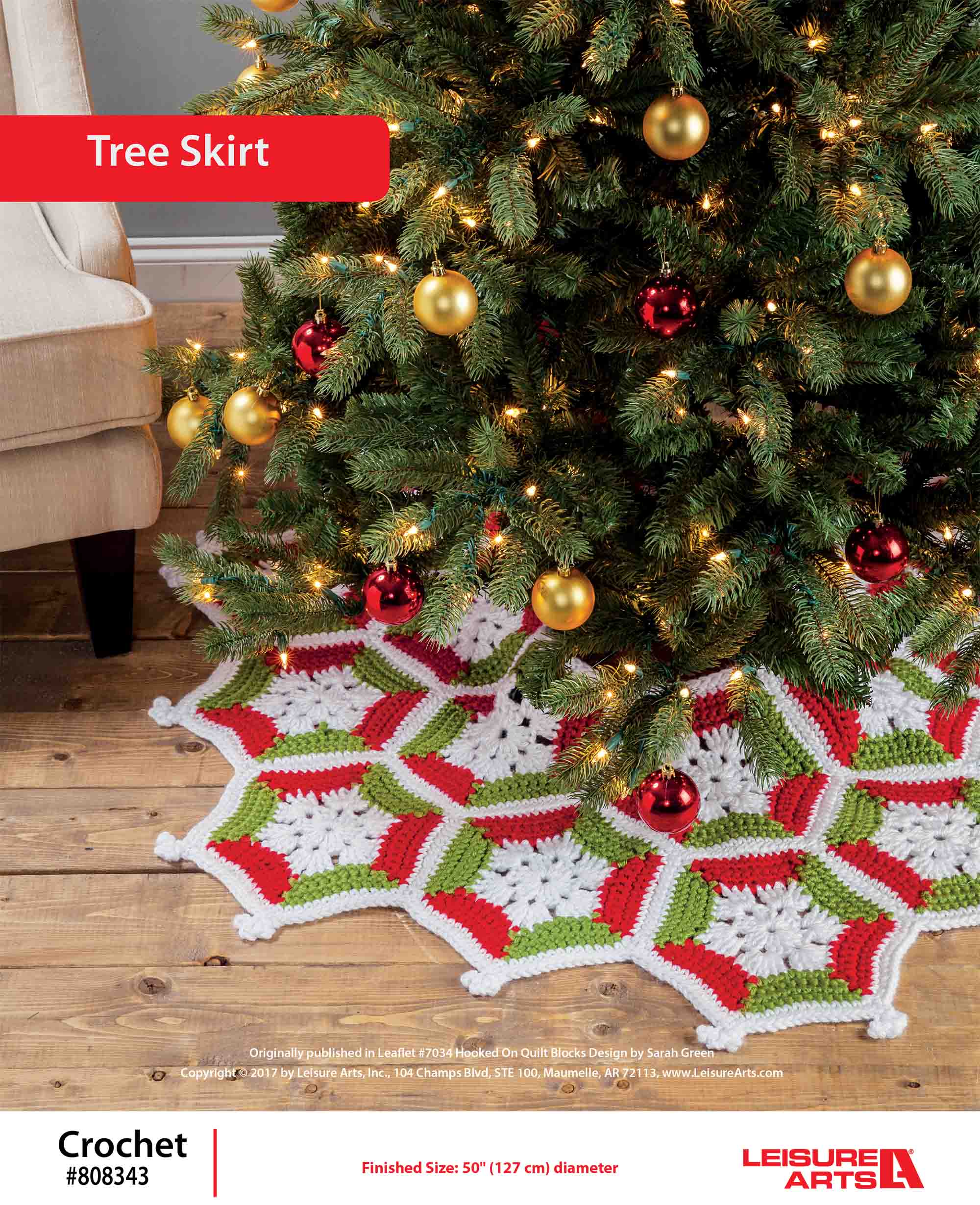 Leisure Arts Hooked On Quilted Crochet Tree Skirt ePattern