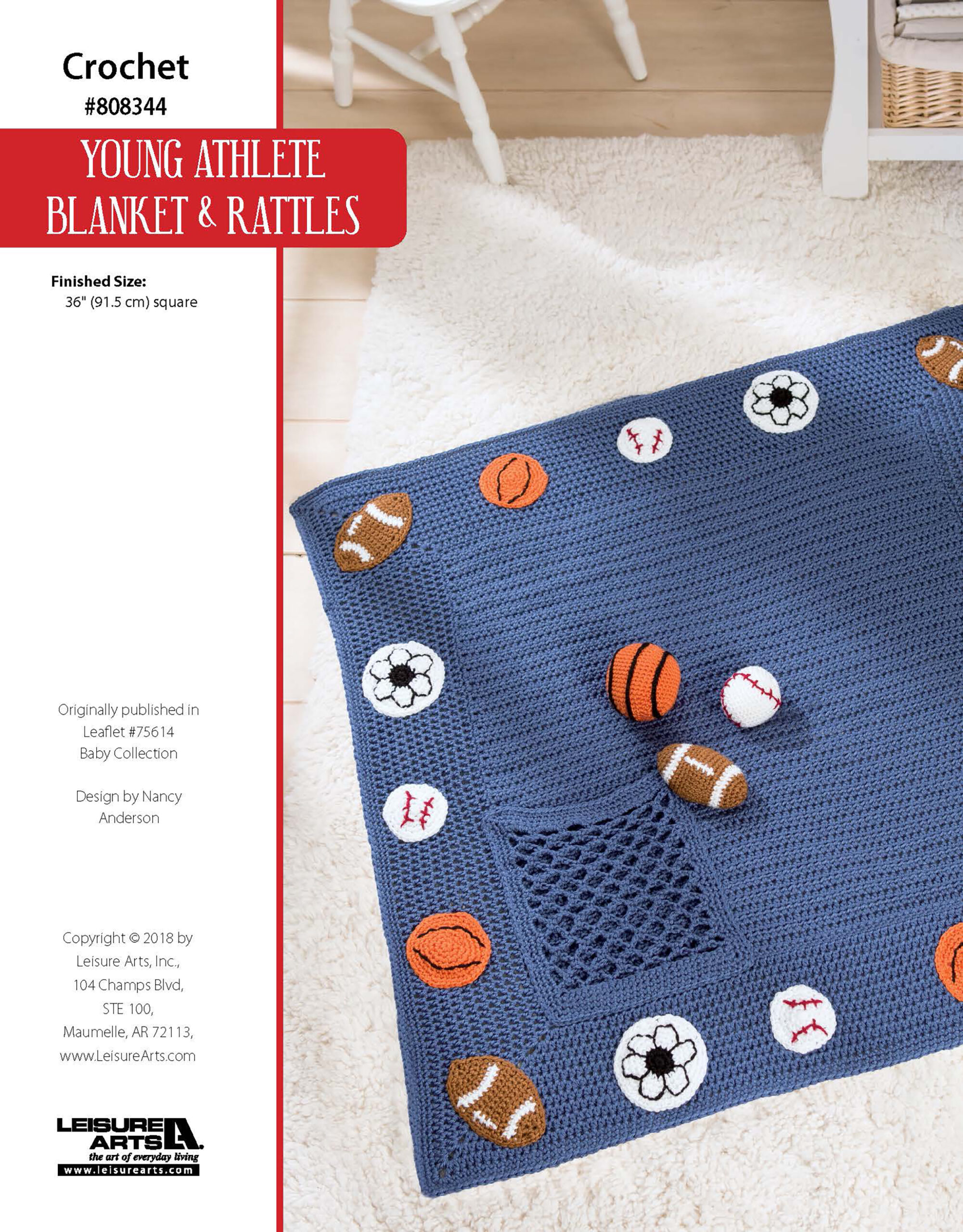 Leisure Arts ePattern Young Athlete Blanket Rattles