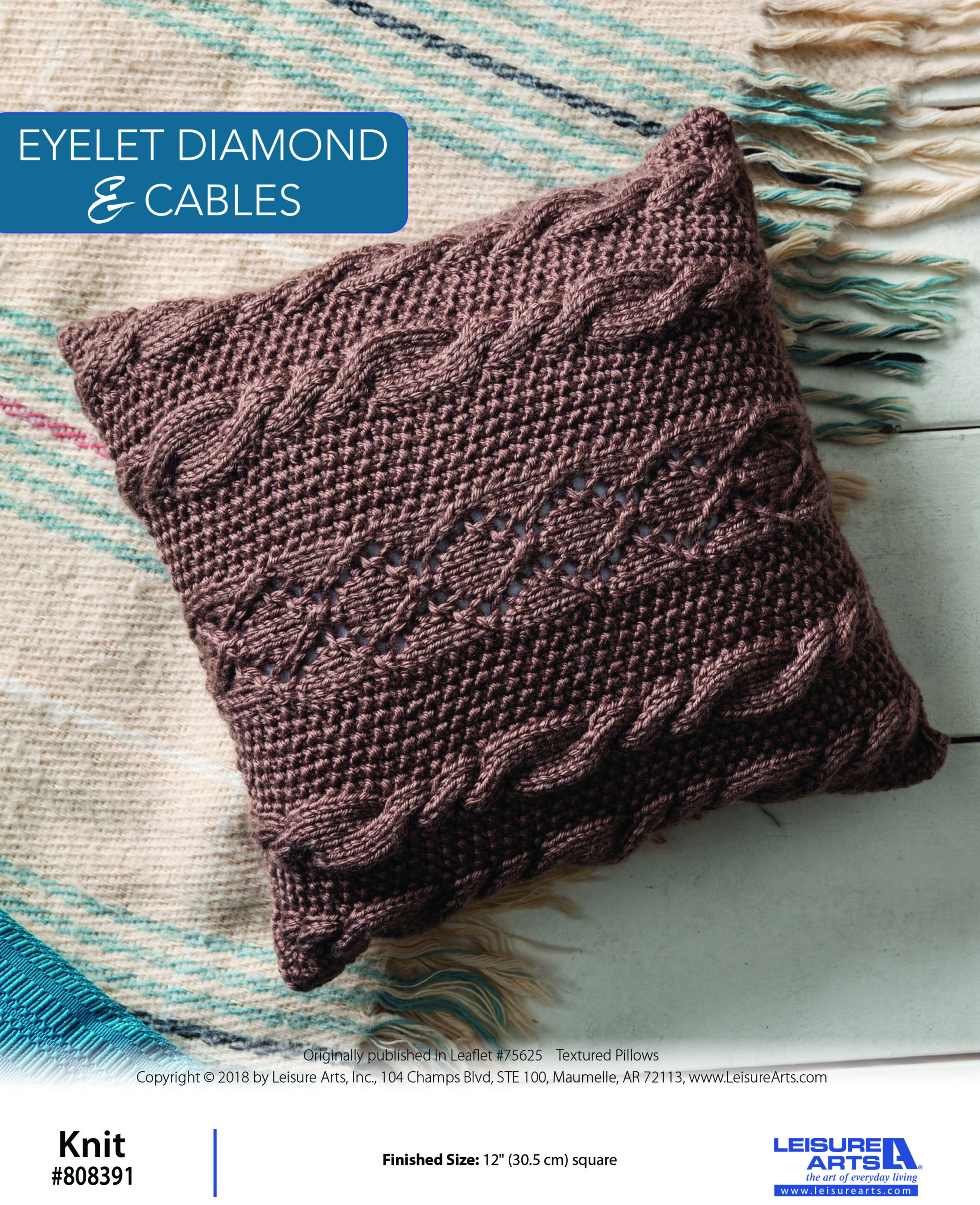 Leisure Arts ePattern Eyelet Diamond Cables