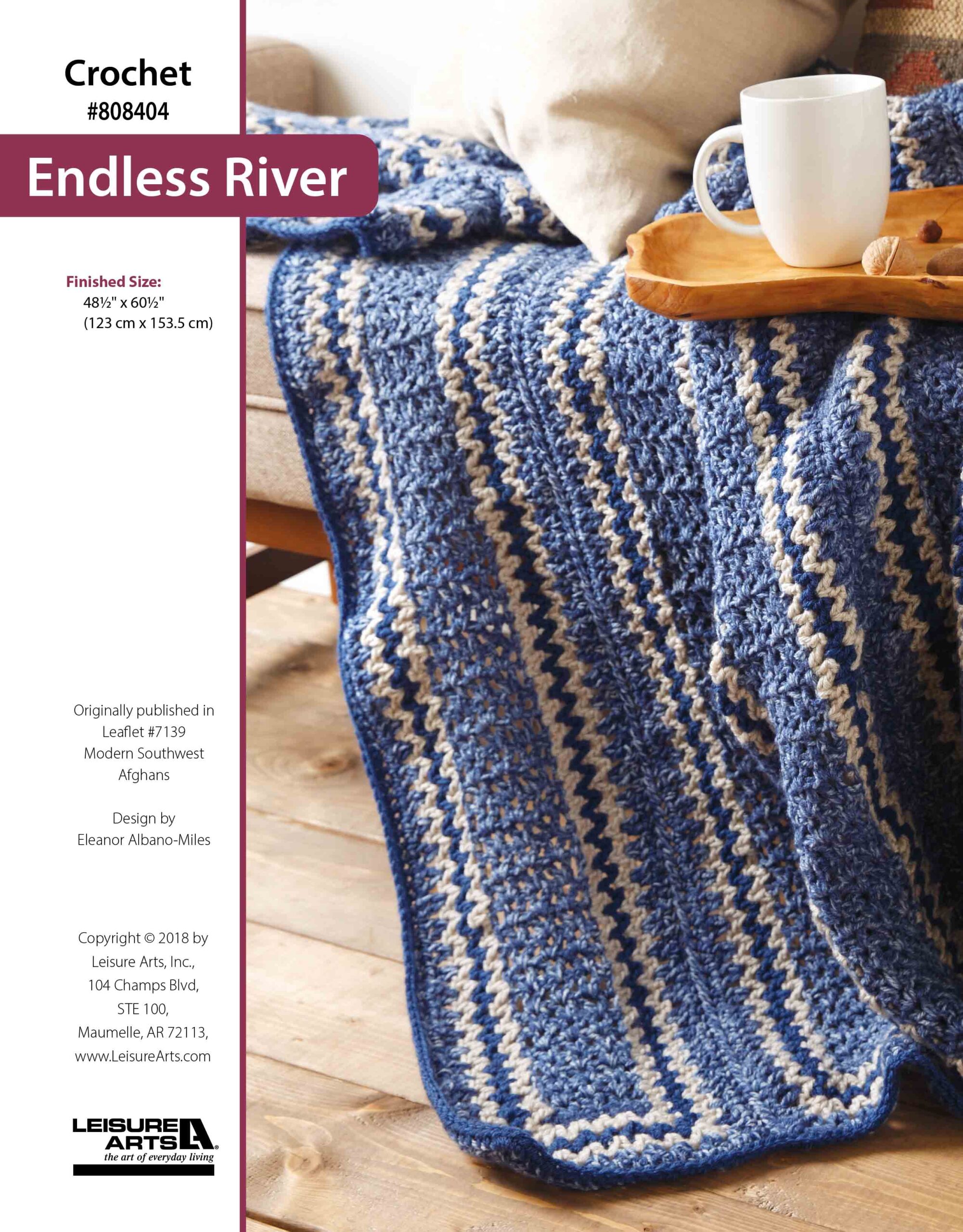 Leisure Arts Modern Southwest Afghans Endless River Crochet ePattern