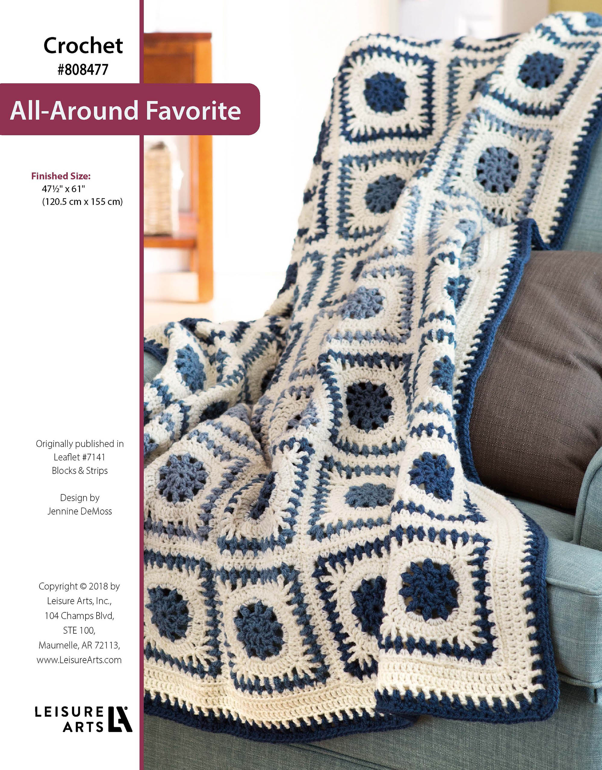 Leisure Arts Blocks Strips AllAround Favorite Crochet Blanket ePattern