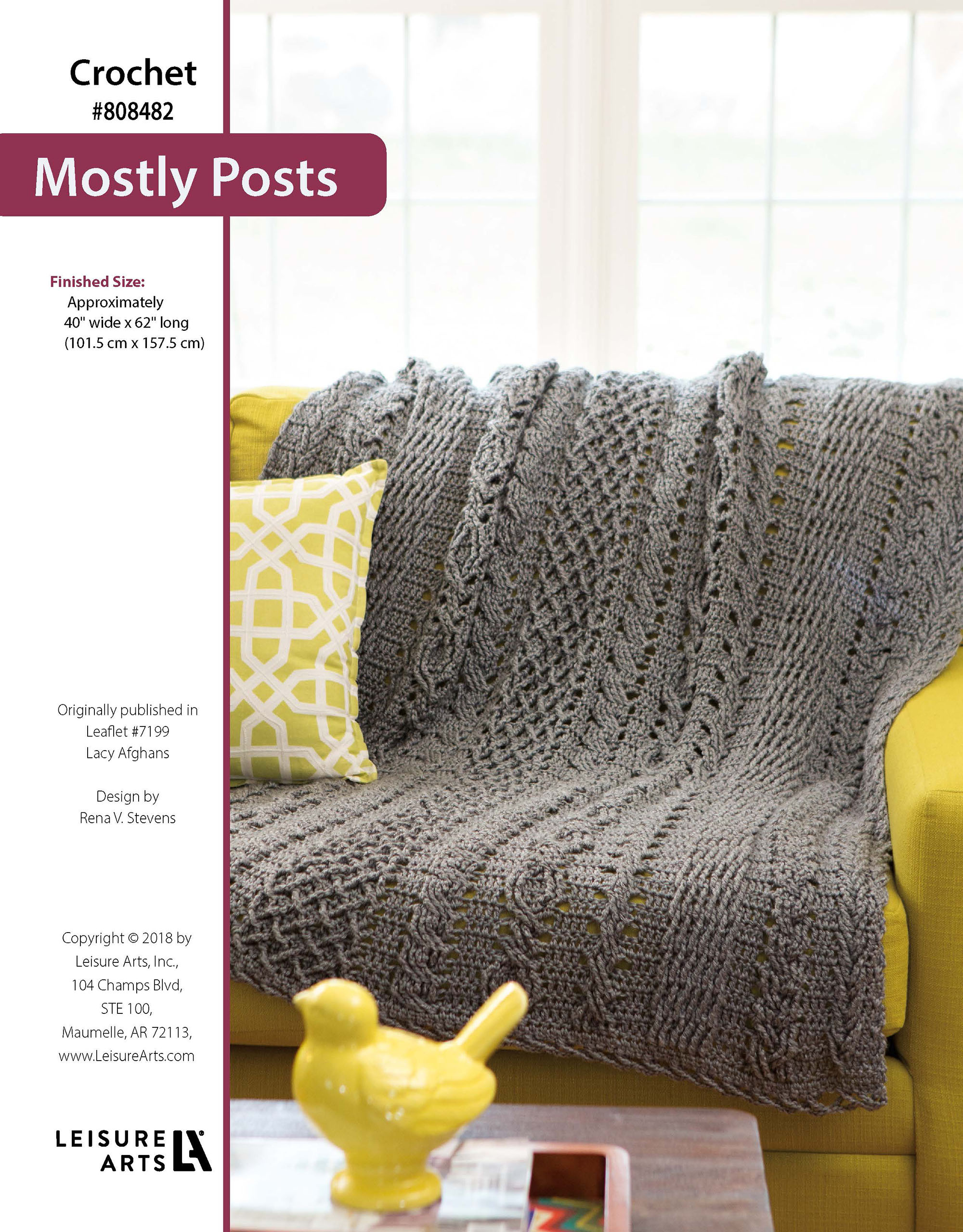 Lacy Afghans ePattern Mostly Posts Crochet