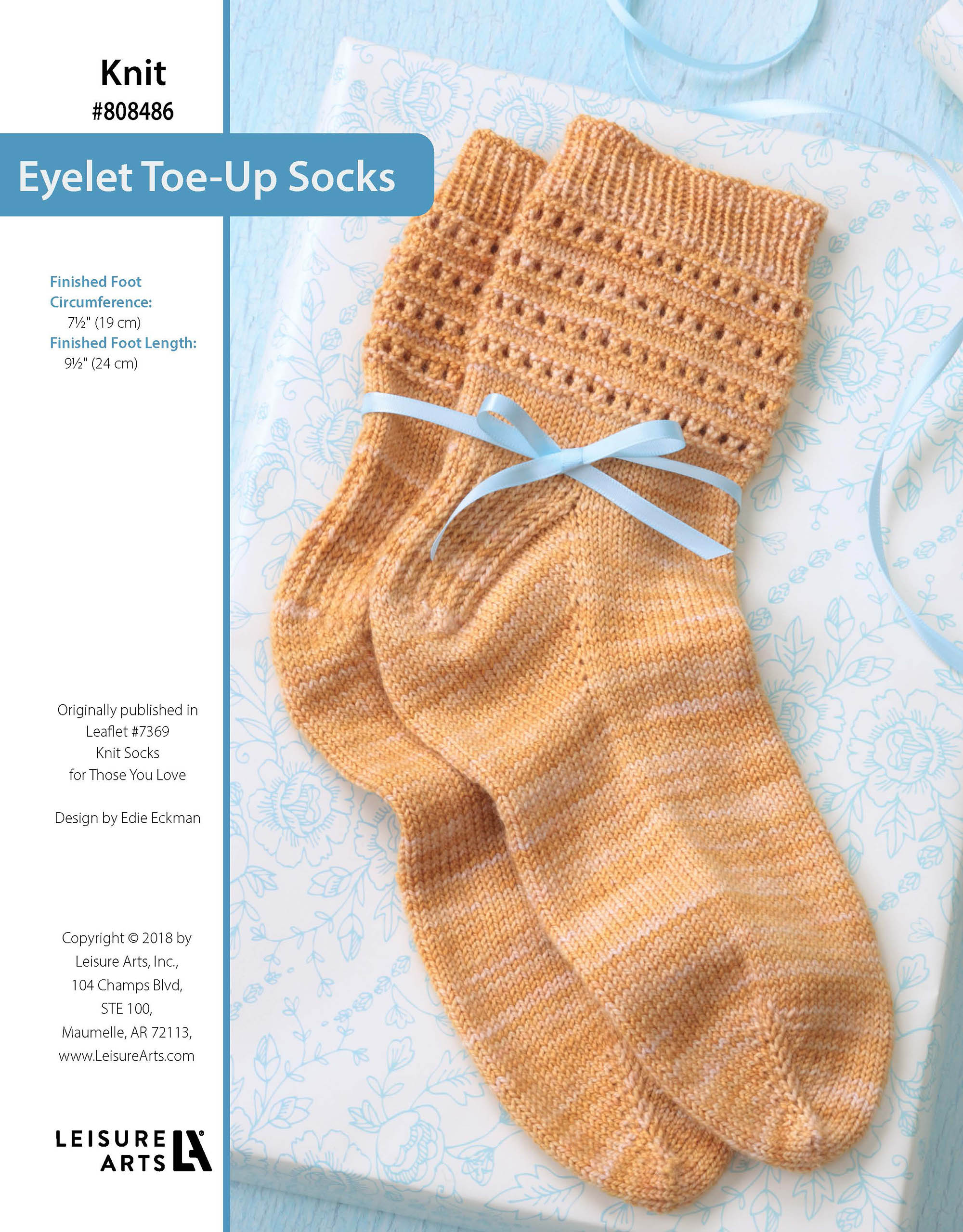 Leisure Arts Knit Socks For Those You Love Eyelet ToeUp Socks ePattern