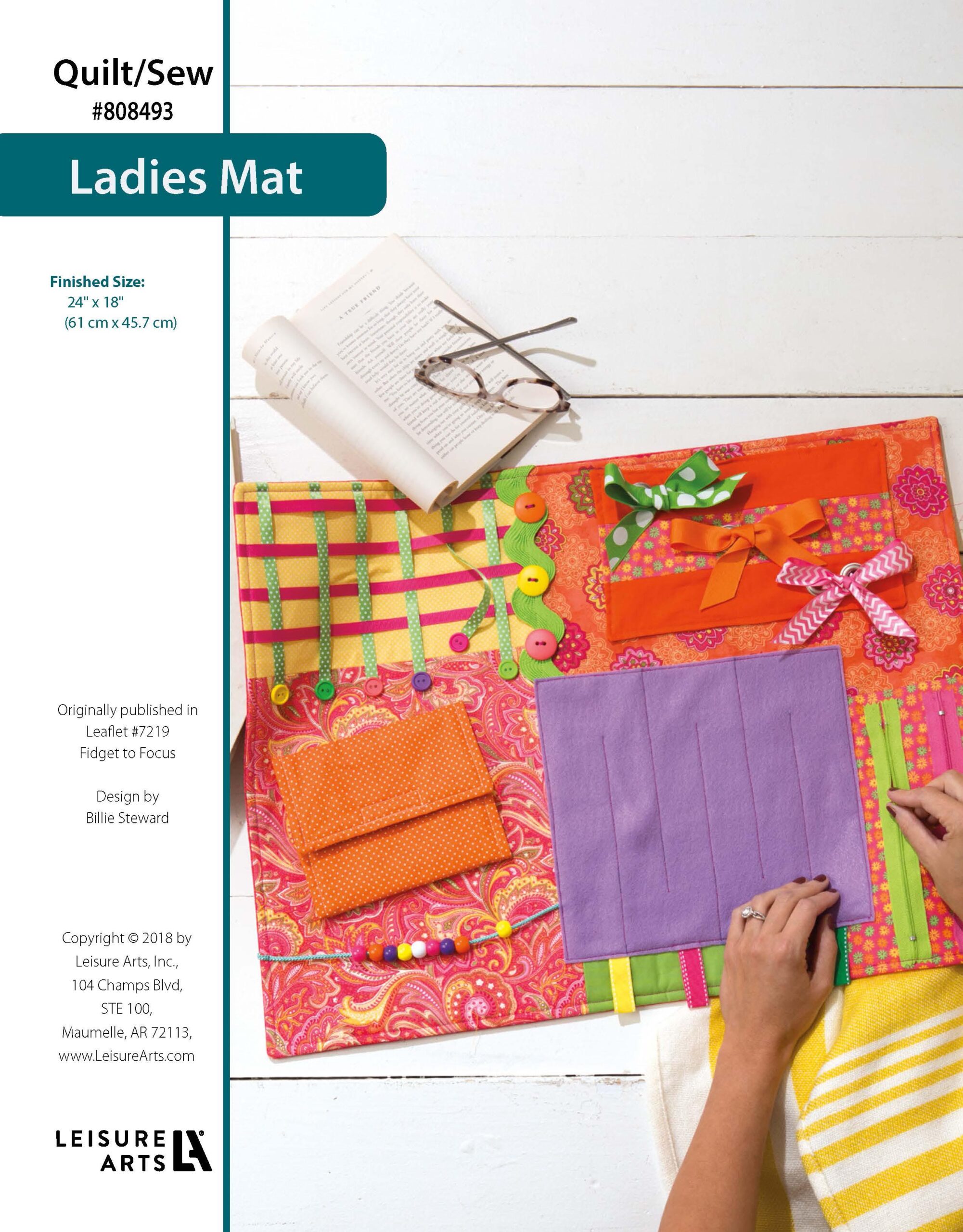 Leisure Arts Fidget to Focus Ladies Mat Quilt ePattern