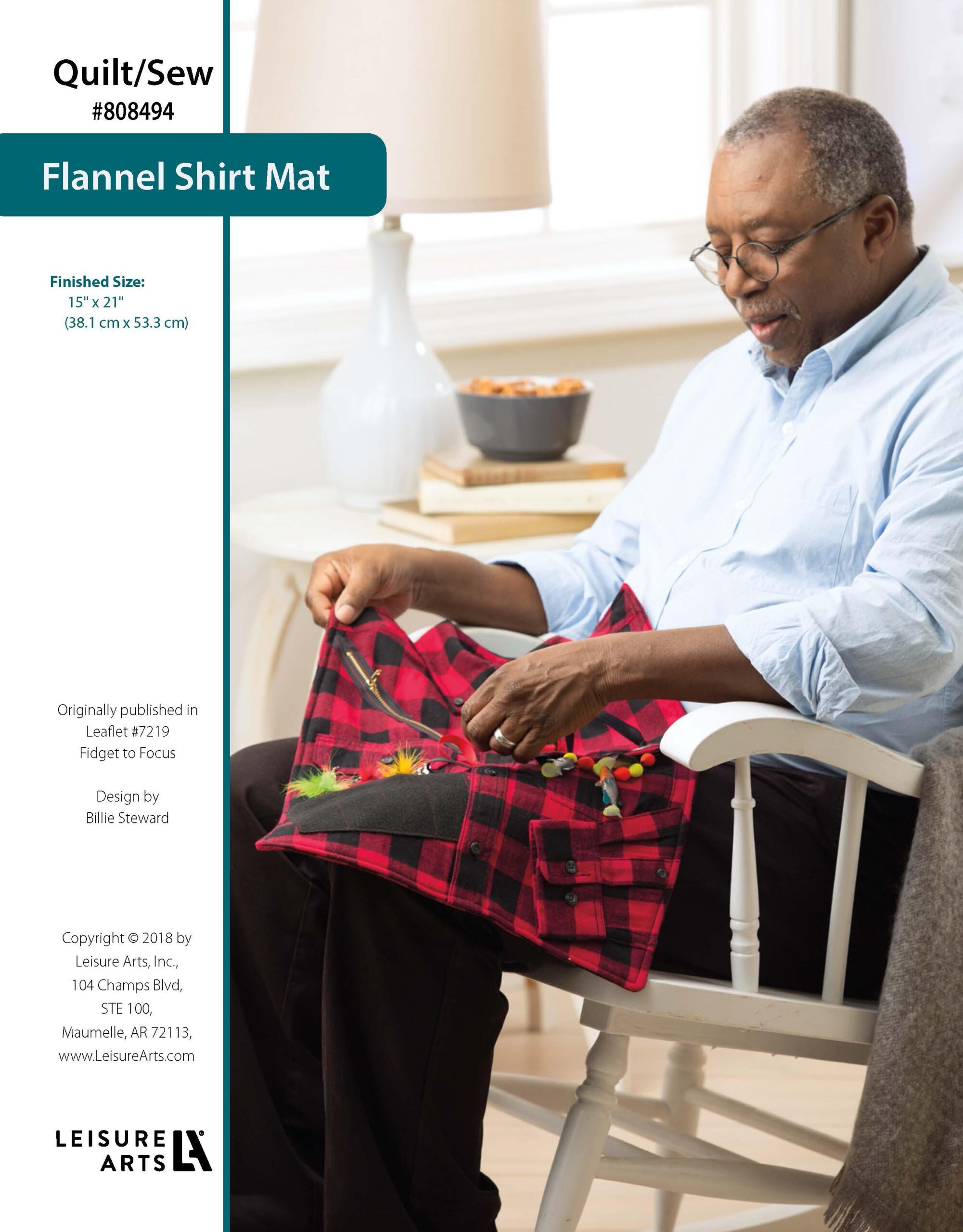 Leisure Arts Fidget to Focus Flannel Shirt Mat Quilt ePattern