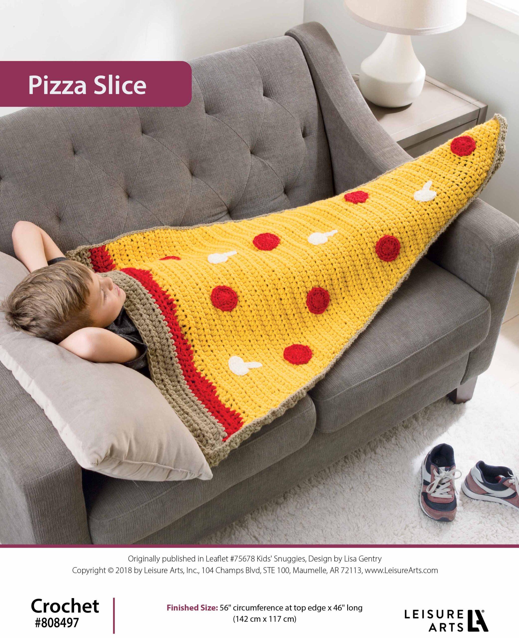 Leisure Arts Kids Snuggies Pizza Slice Crochet ePattern