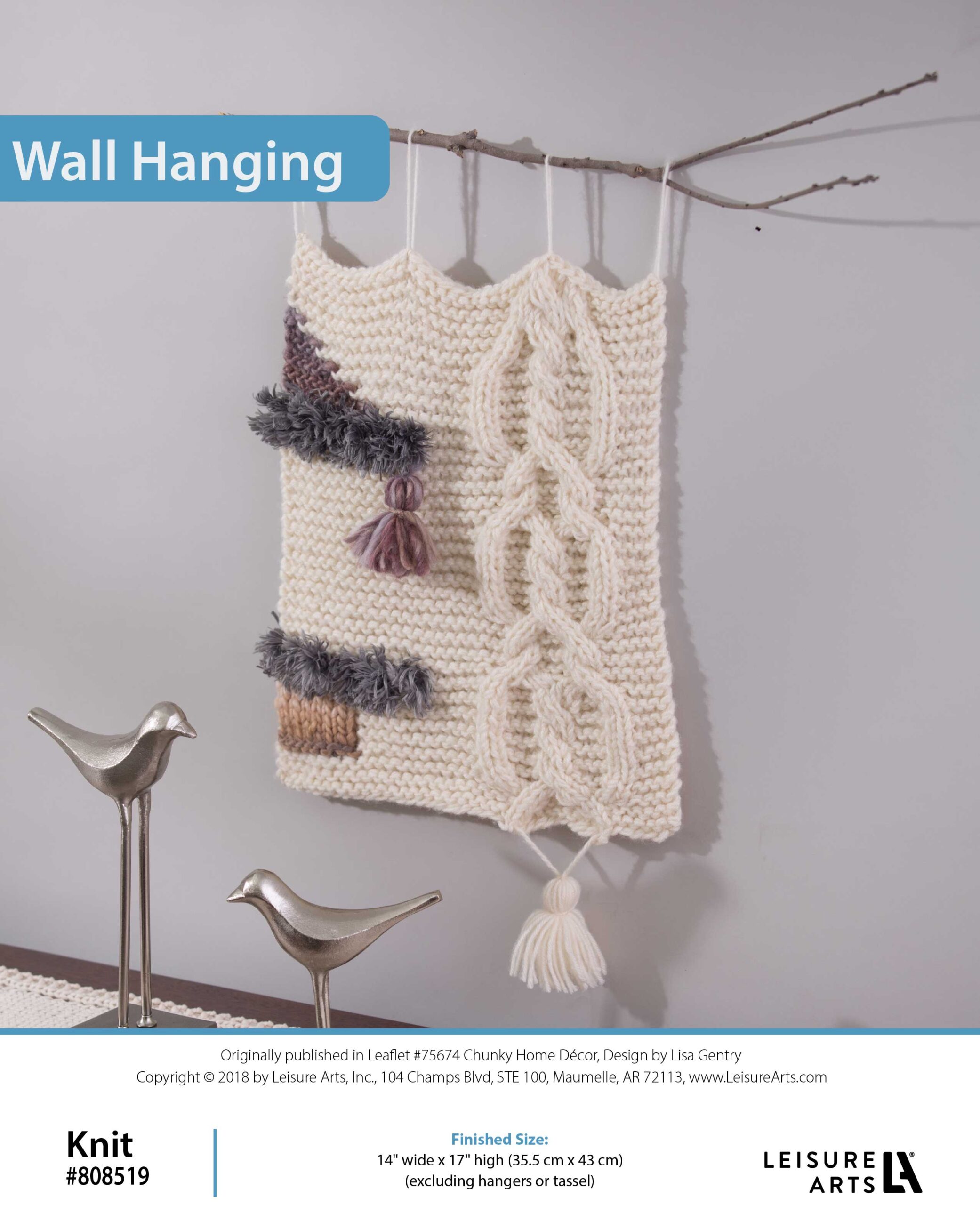 Leisure Arts Chunky Home Decor To Knit Wall Hanging ePattern