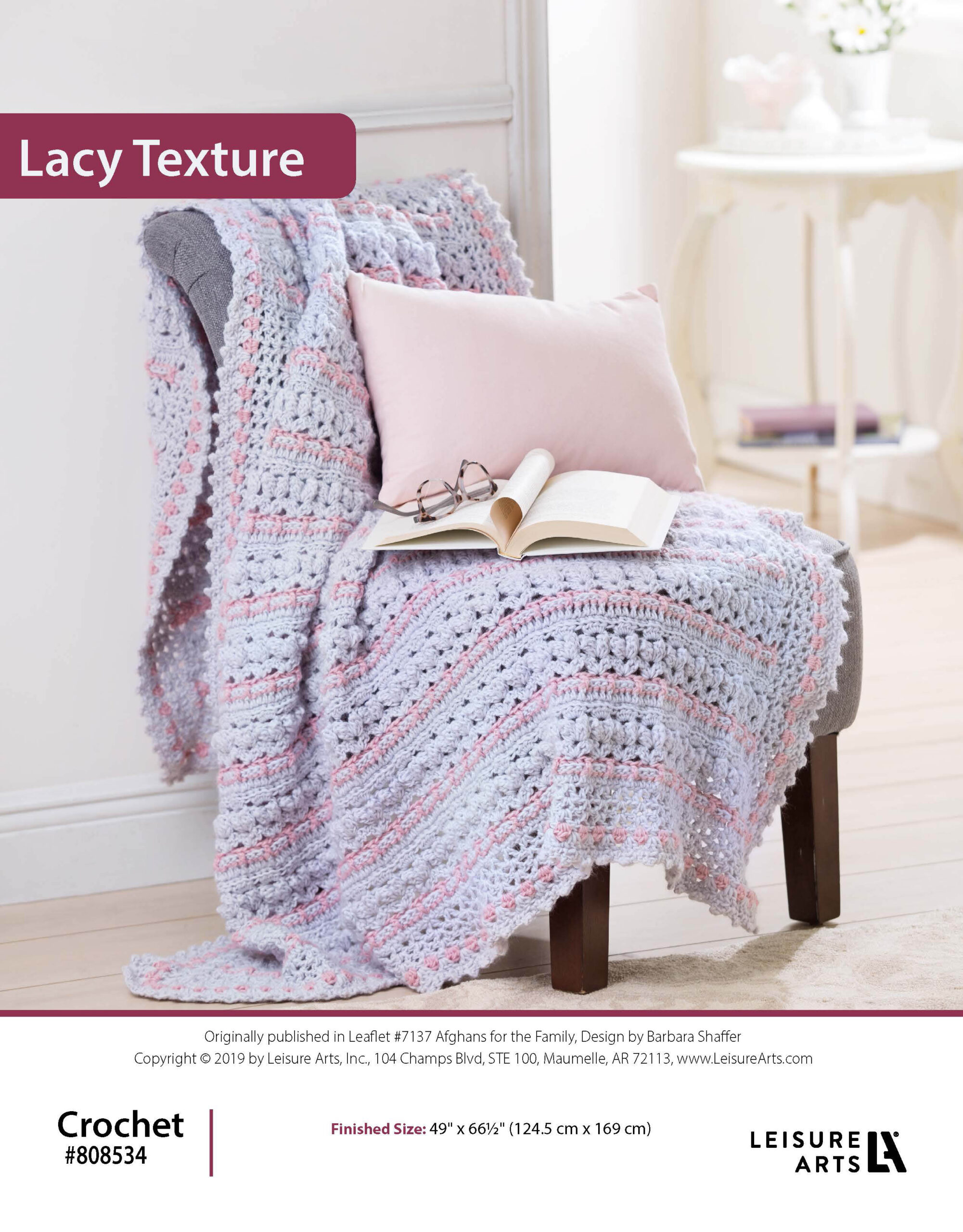 Leisure Arts Afghans For The Family Lacy Texture Crochet ePattern