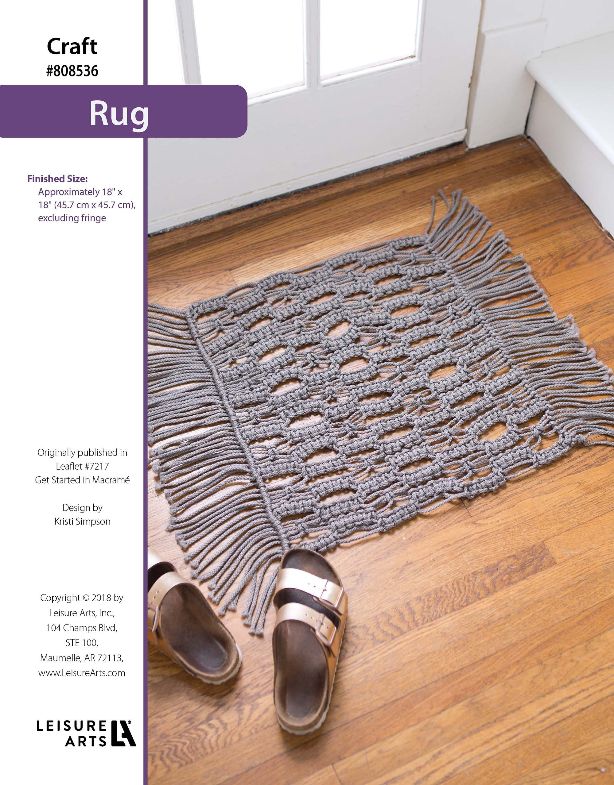 Leisure Arts Macrame Rug ePattern