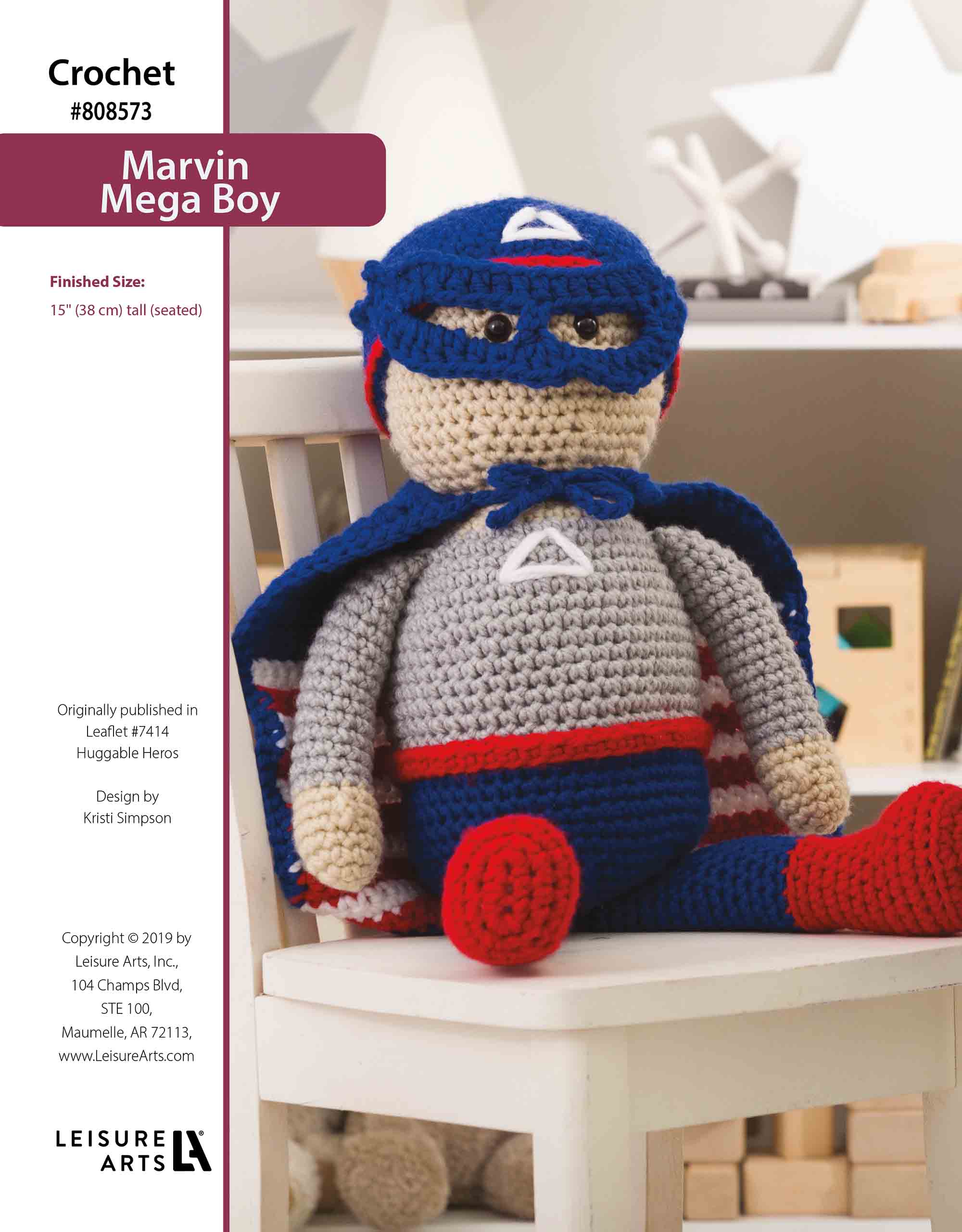 Leisure Arts Marvin Mega Boy Crochet ePattern